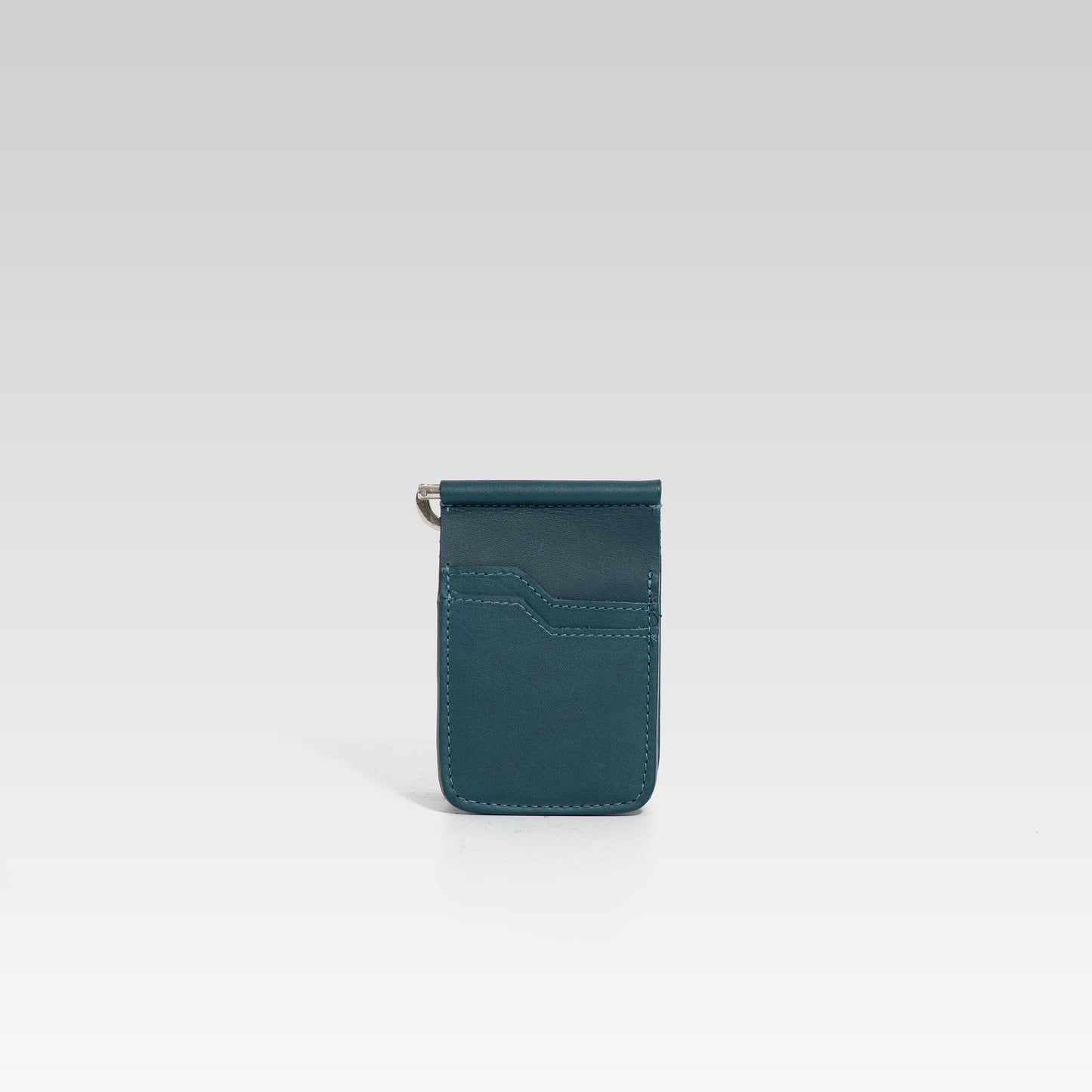 Billetera tarjetero de clip Cesar Blue Cherry