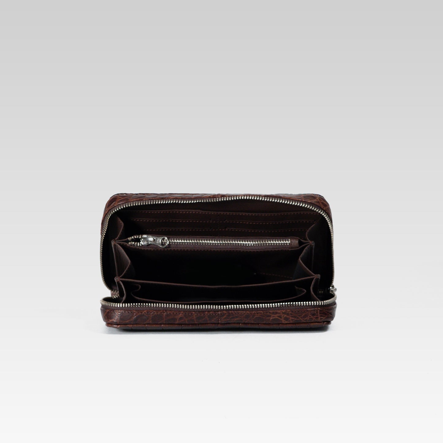 Cartera de Mano Maverick Cocodrilo cafe