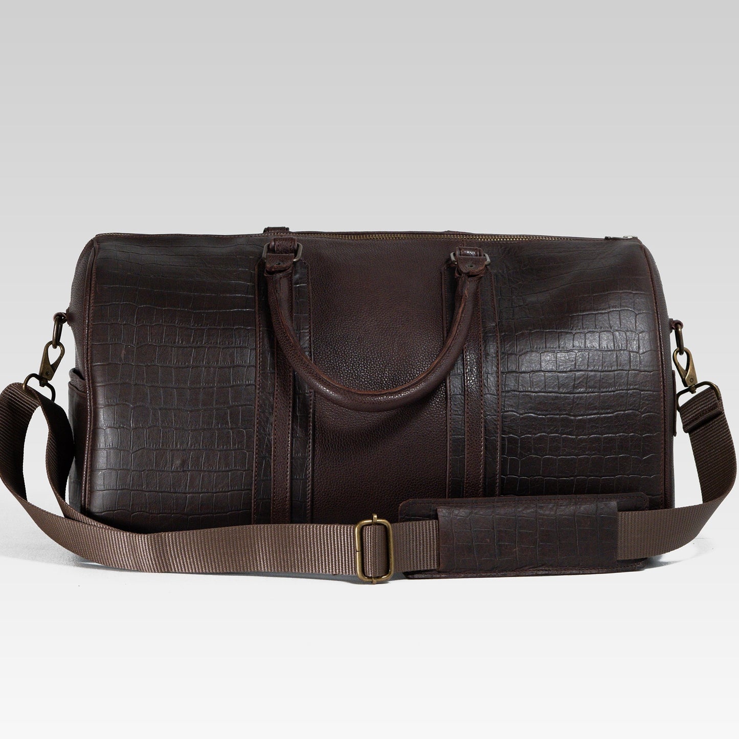 Travel Bag b002 Cafe/cocodrilo grab