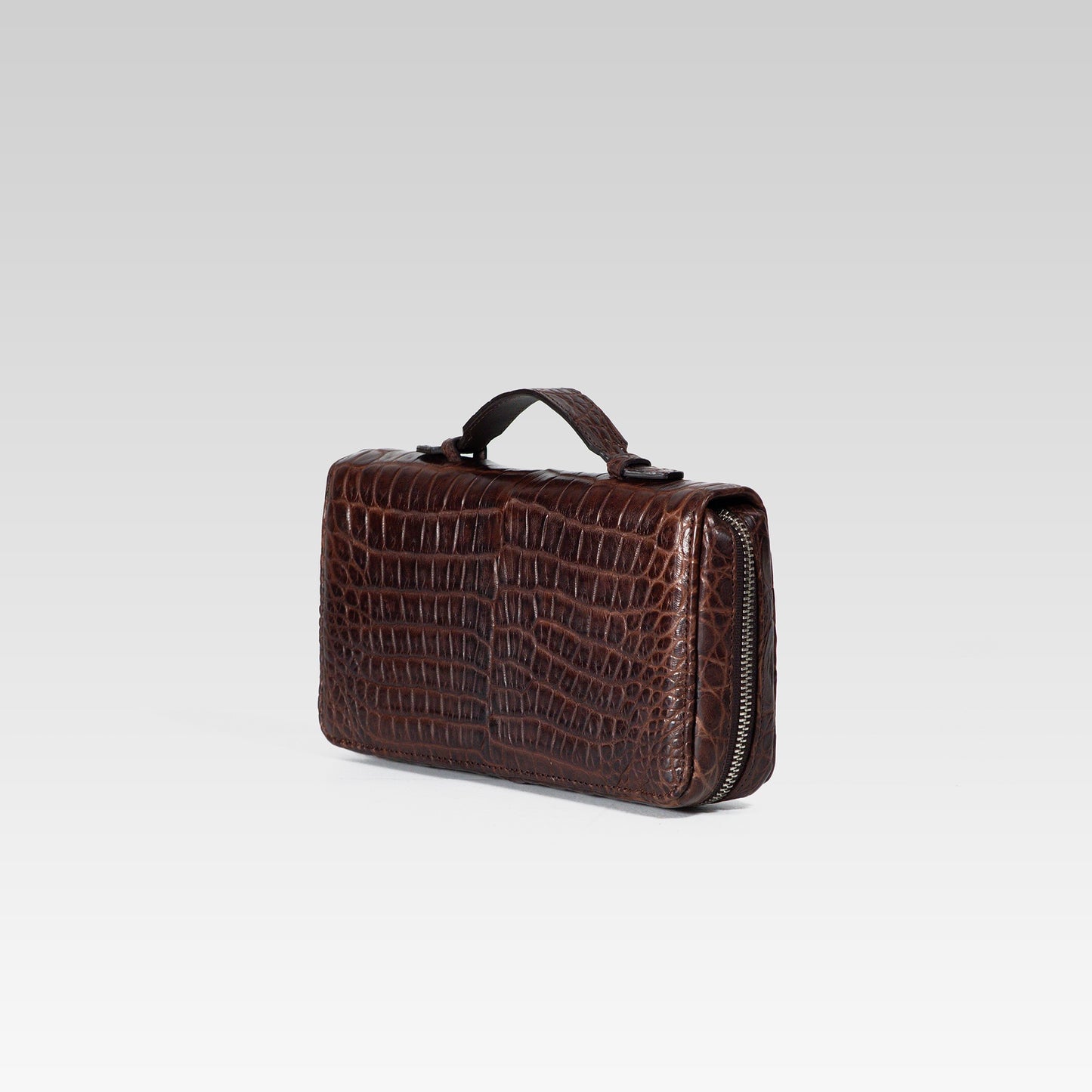 Cartera de Mano Maverick Cocodrilo cafe
