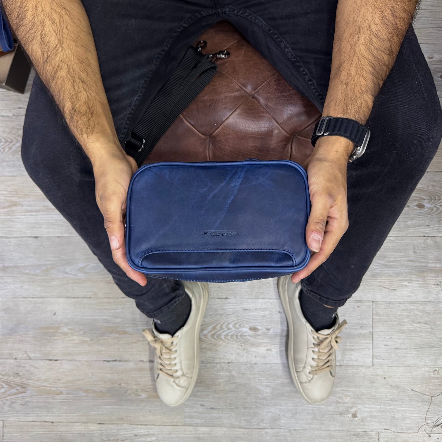 Neceser Alberto Serpiente Phiton Genuina blue