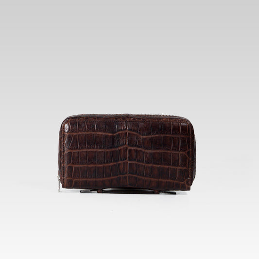 Cartera de Mano Maverick Cocodrilo cafe
