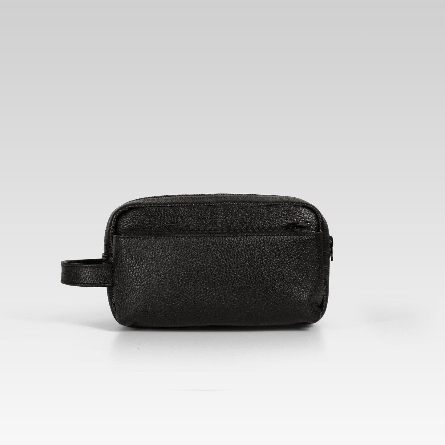 Neceser Diego en piel de res color negro