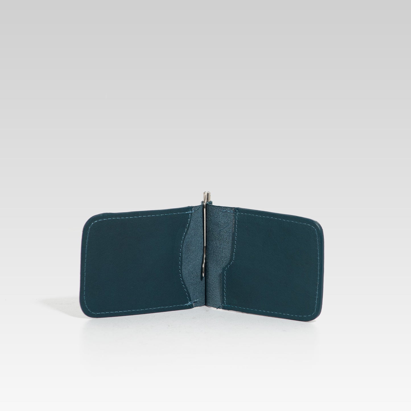 Billetera tarjetero de clip Cesar Blue Cherry