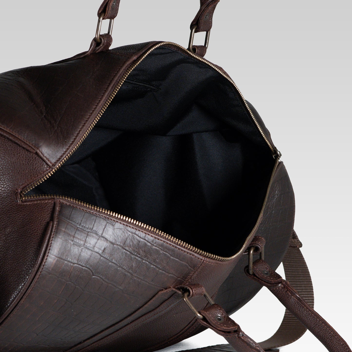 Travel Bag b002 Cafe/cocodrilo grab