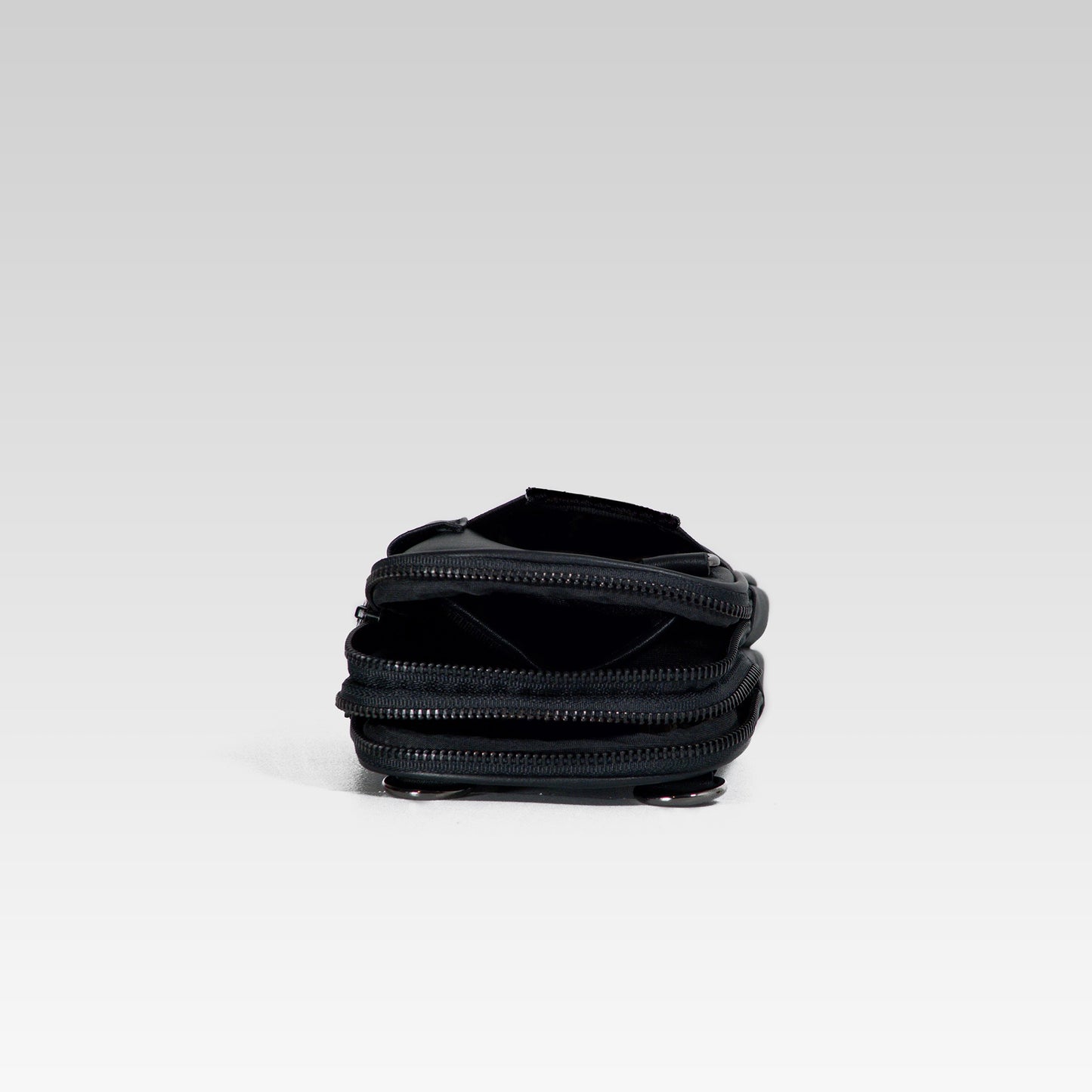 Bandolera mini Augusto negro res/Cocodrilo