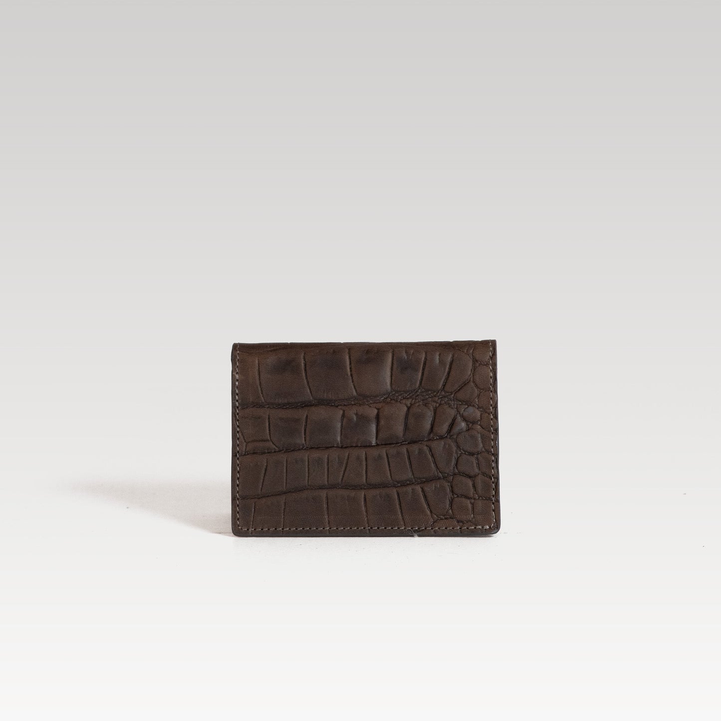 Bifold grabado de cocodrilo gris