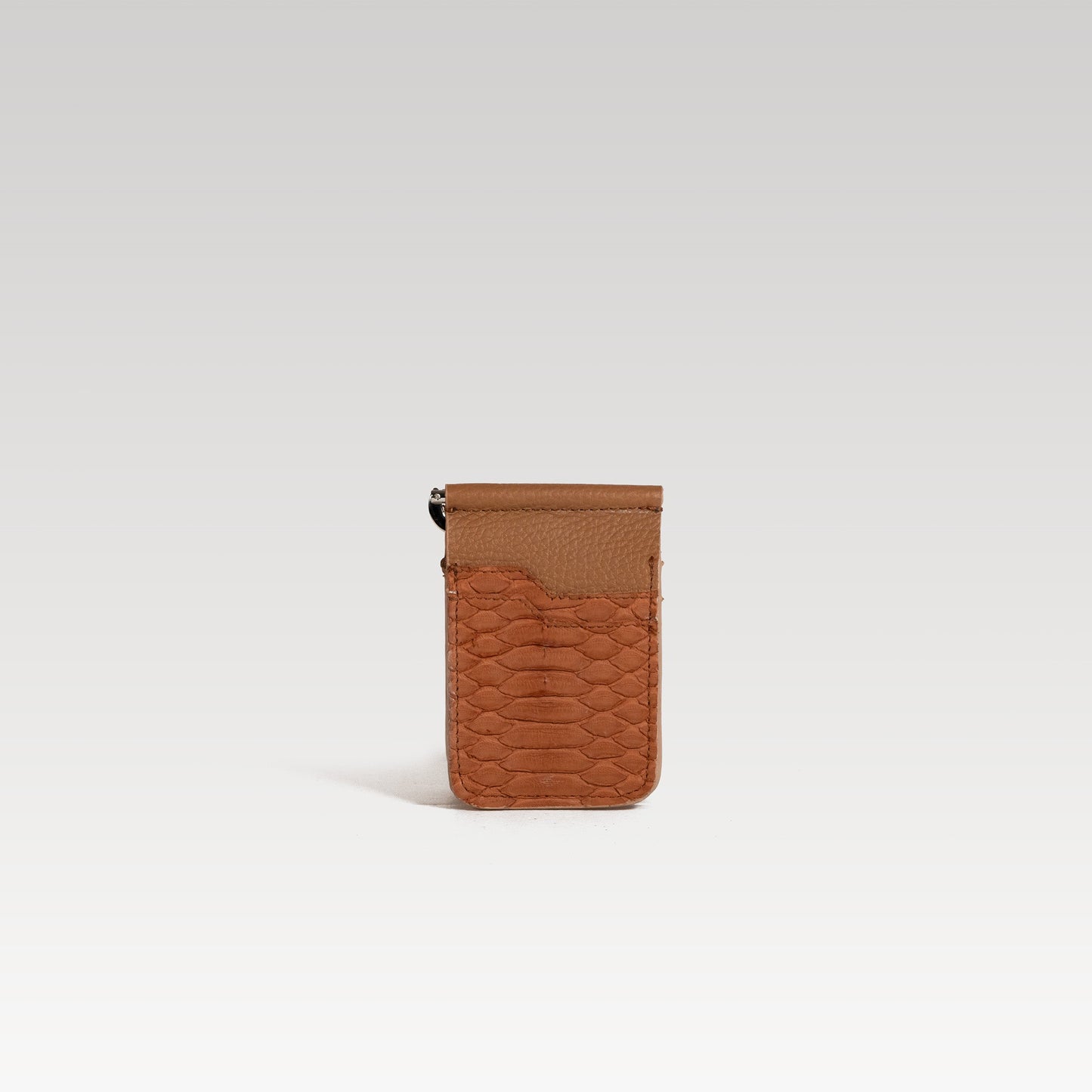 Billetera clip cesar serpiente pithon Genuino Peach.