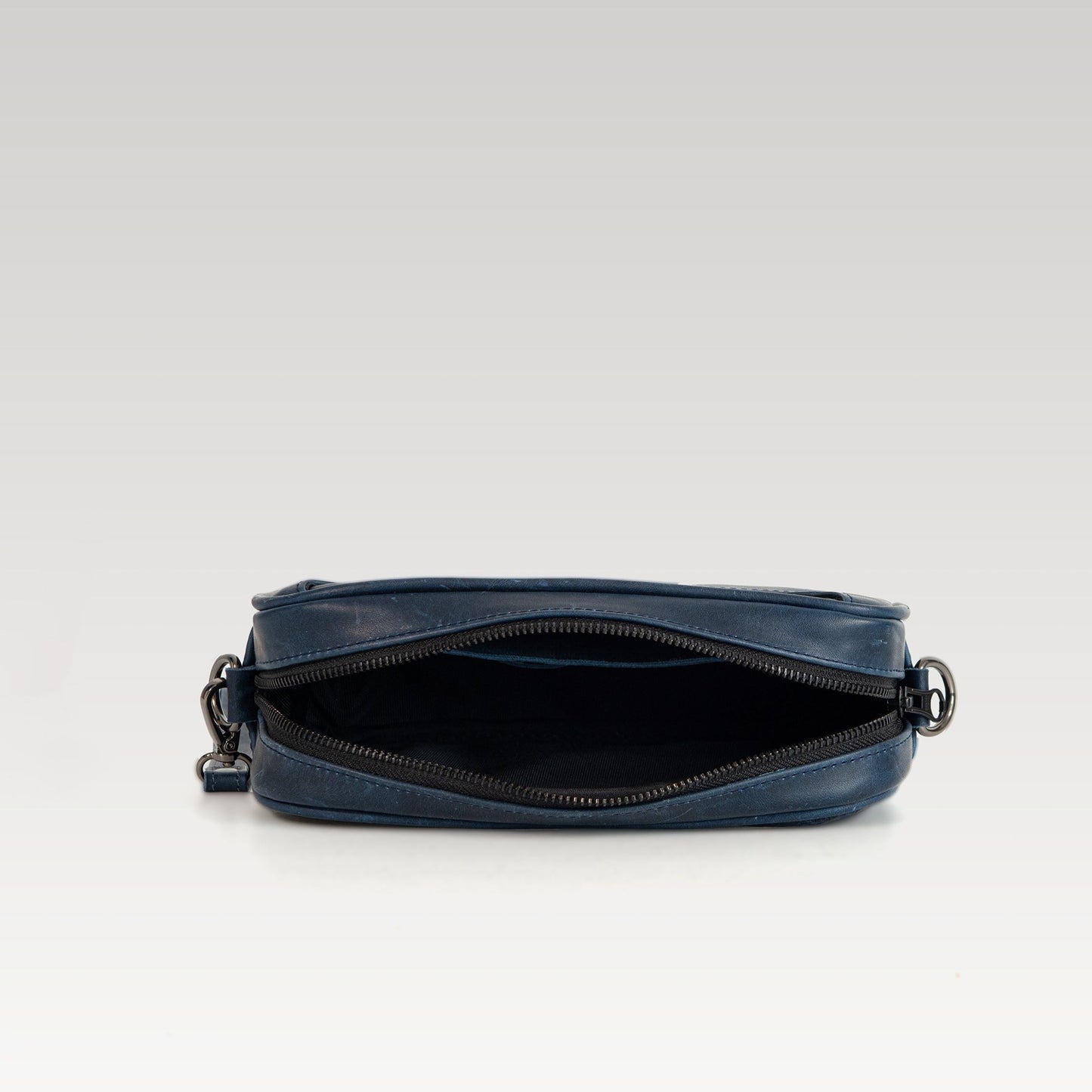 Neceser/Bandolera Alberto Cocodrilo Genuino Azul