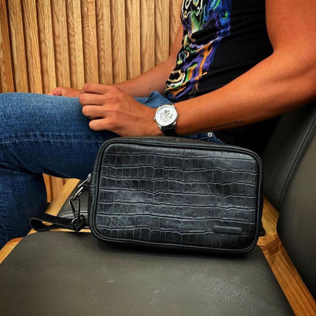Neceser Tristan grab Cocodrilo Negro