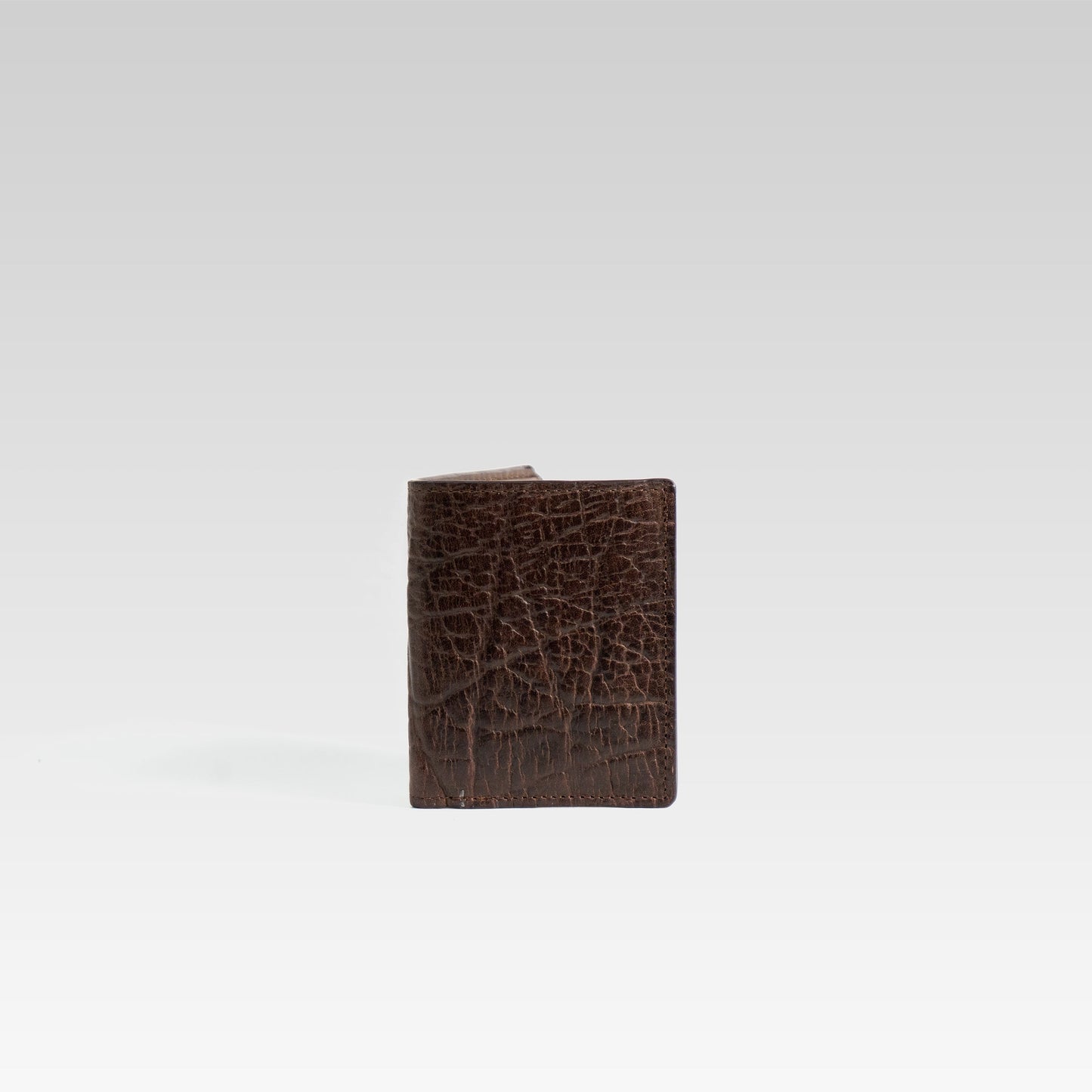 Bifold Piel cuello de toro Cafe Pull-up