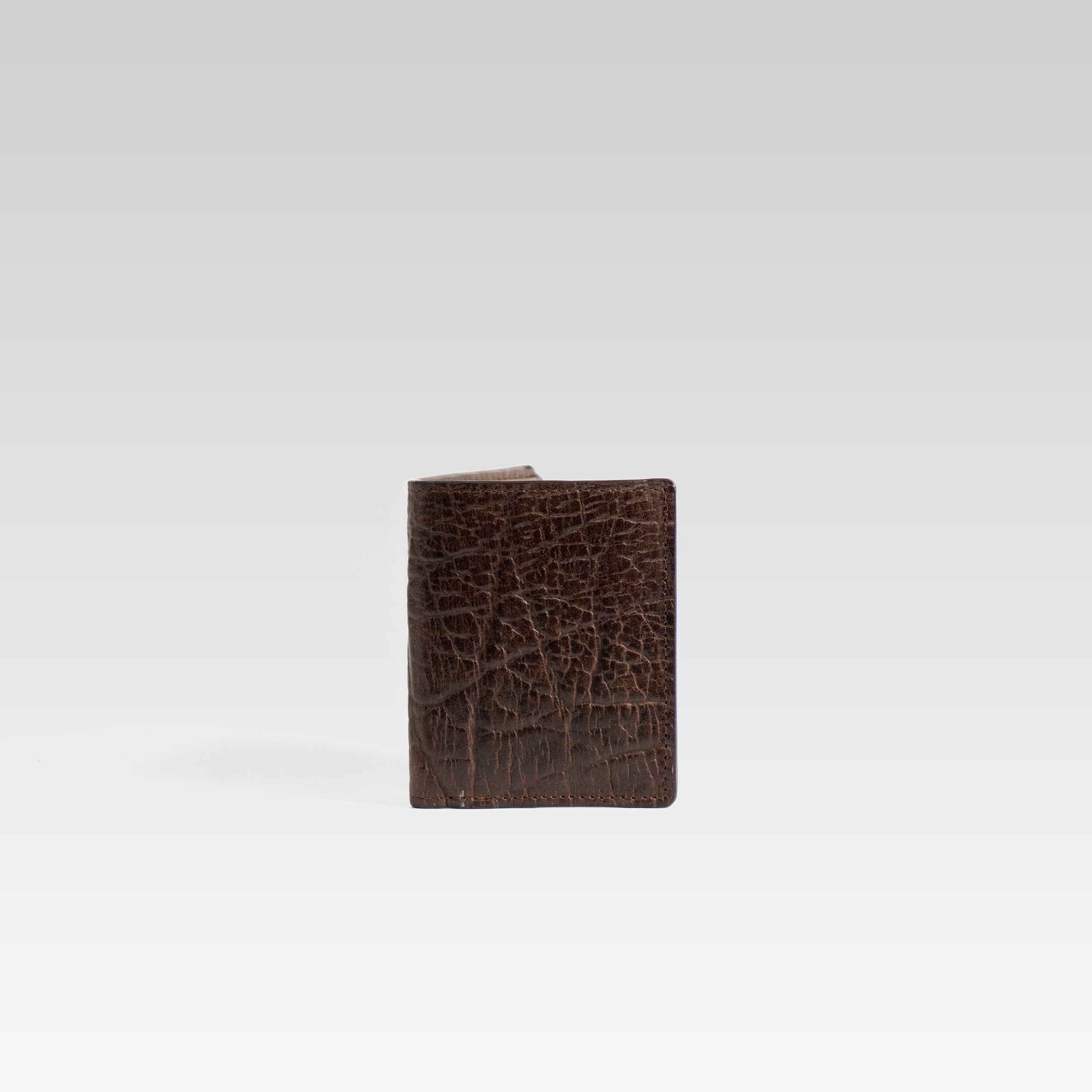 Bifold Piel cuello de toro Cafe Pull-up