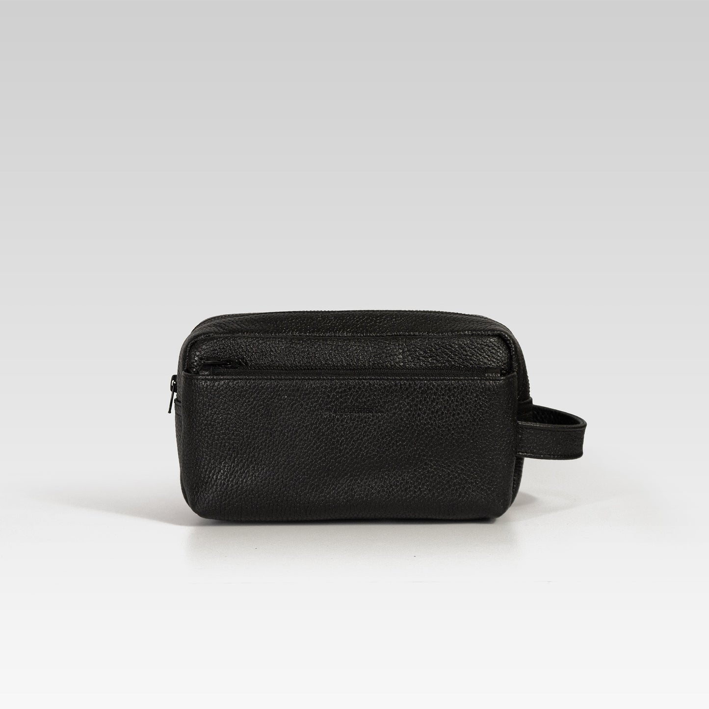 Neceser Diego en piel de res color negro