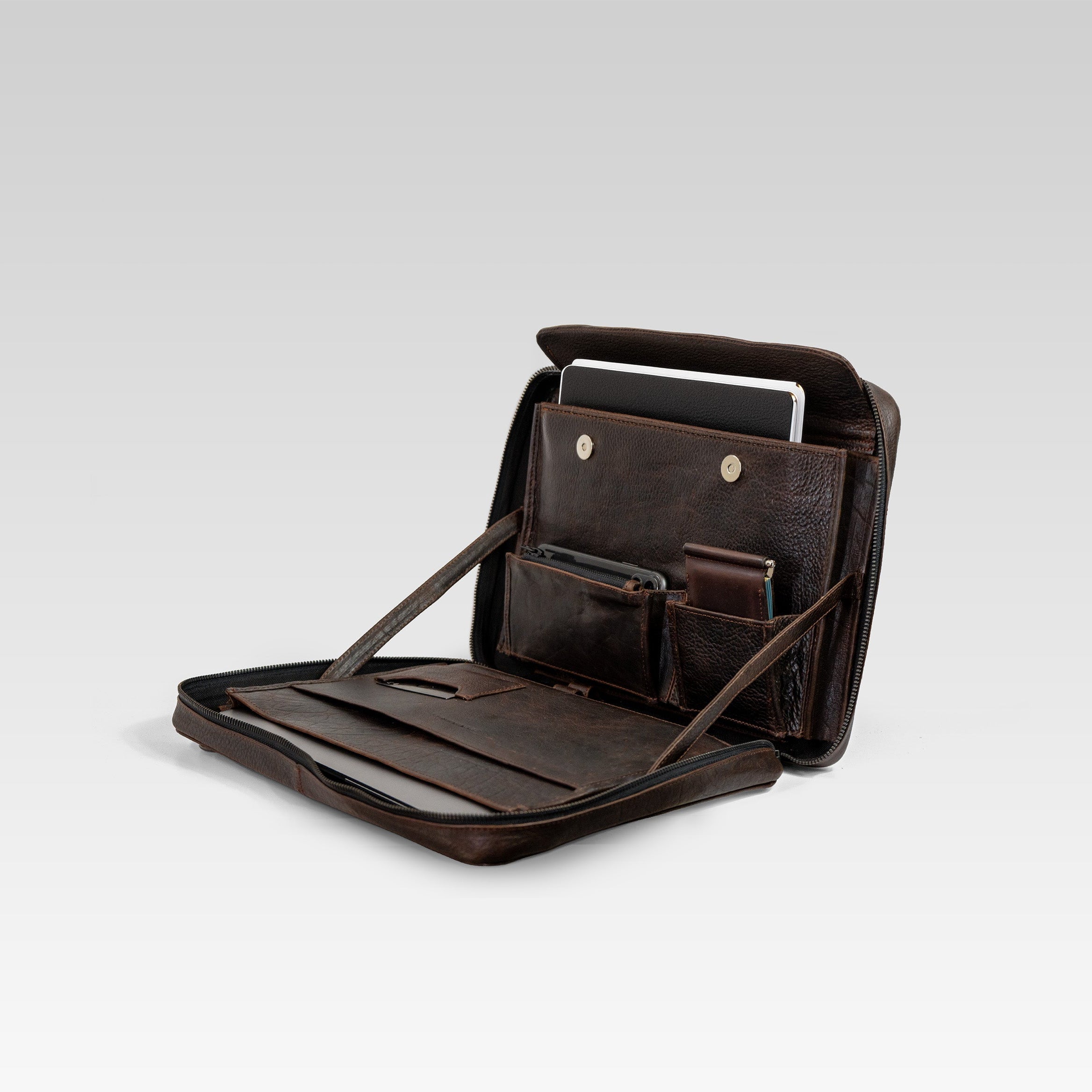 Estuche Portalap/ipad Diego Bisonte genuino cafe