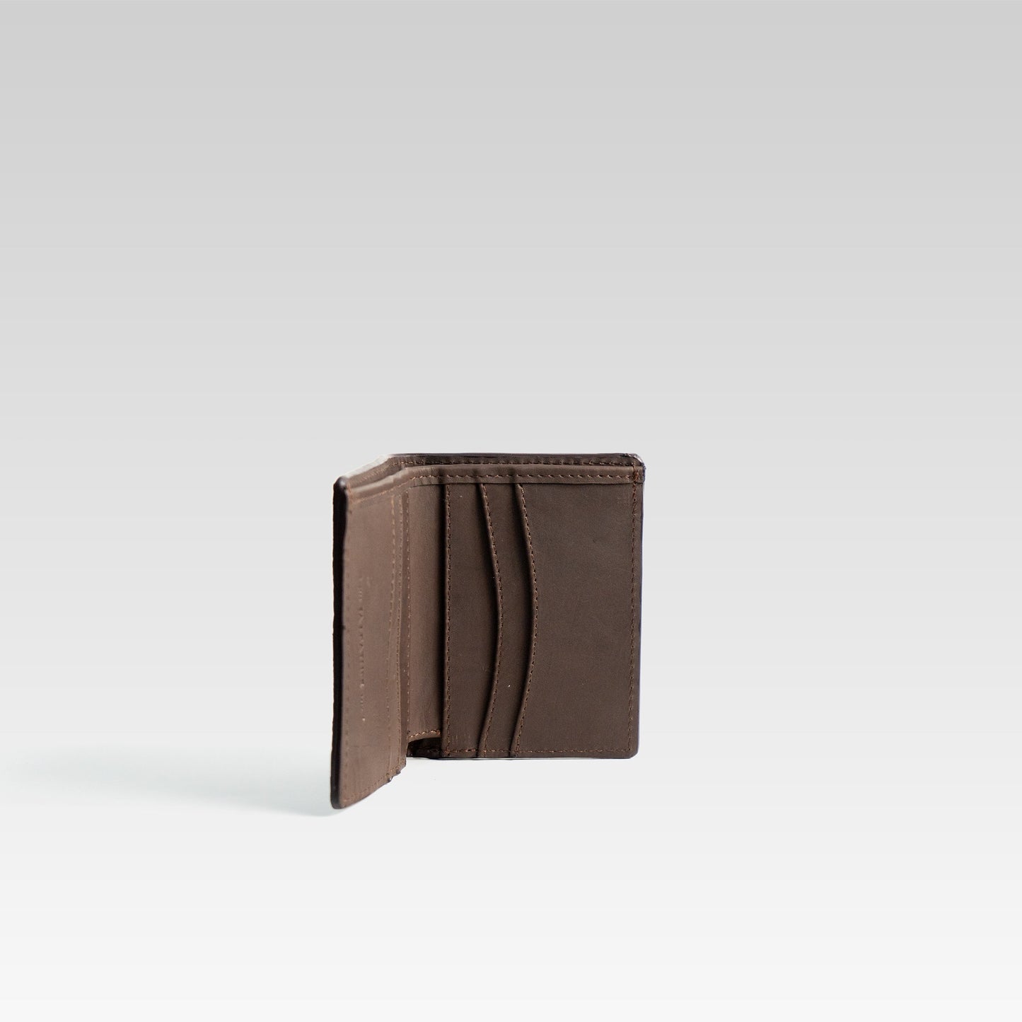 Bifold Piel cuello de toro Cafe Pull-up