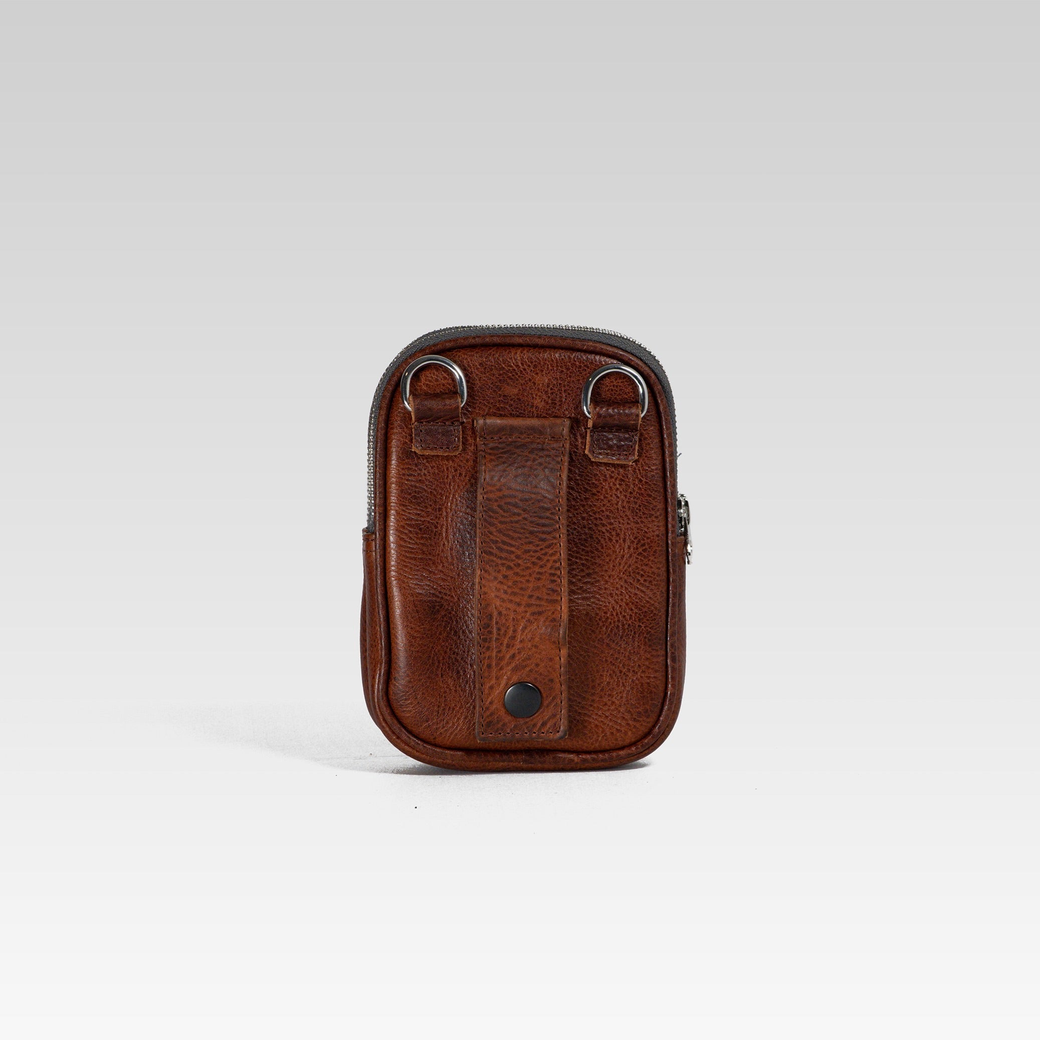 Bandolera mini Augusto cafe caramell/Cocodrilo