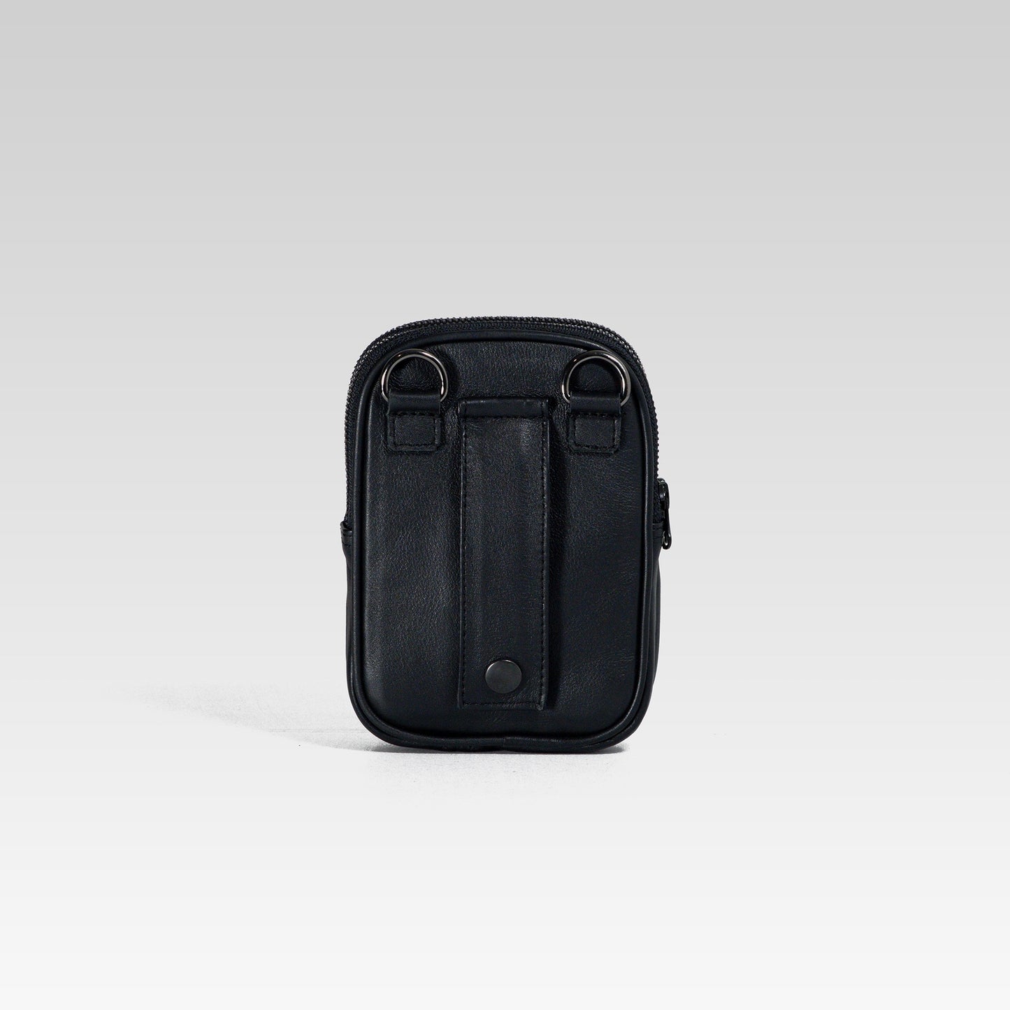 Bandolera mini Augusto negro res/Cocodrilo