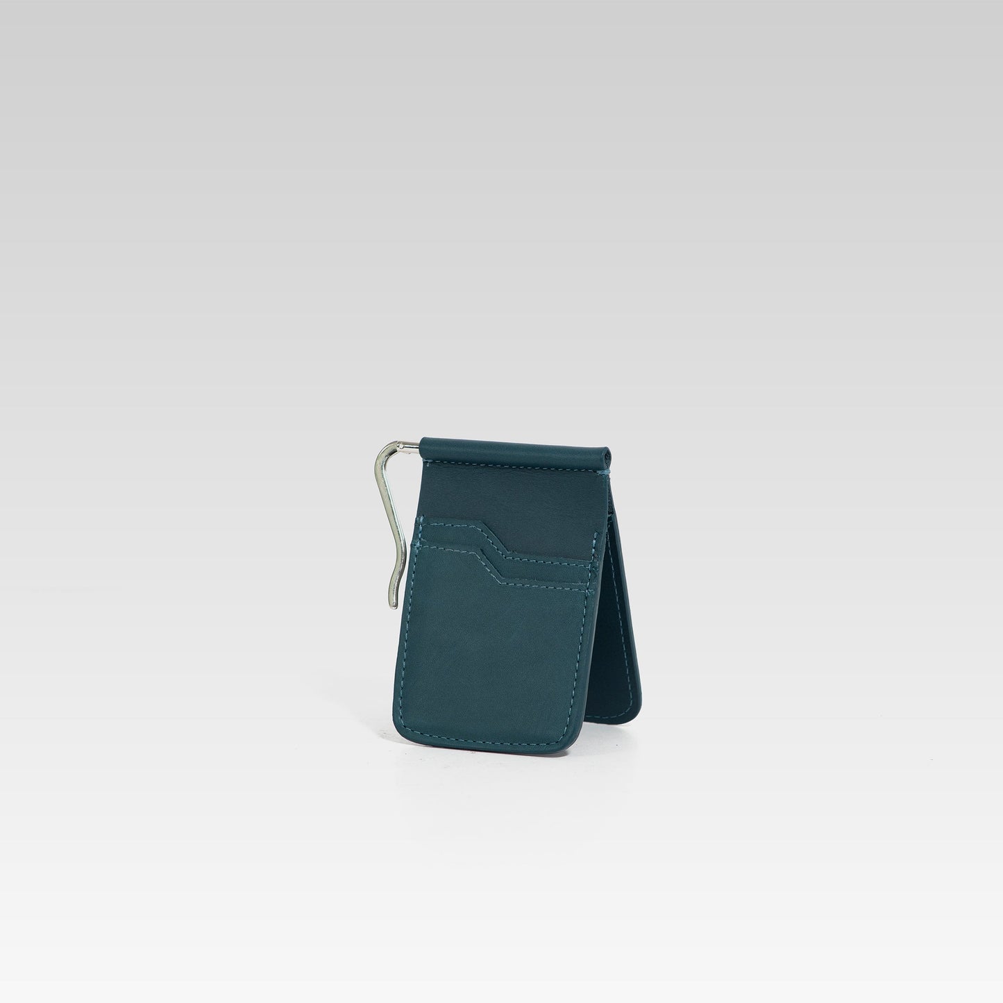 Billetera tarjetero de clip Cesar Blue Cherry