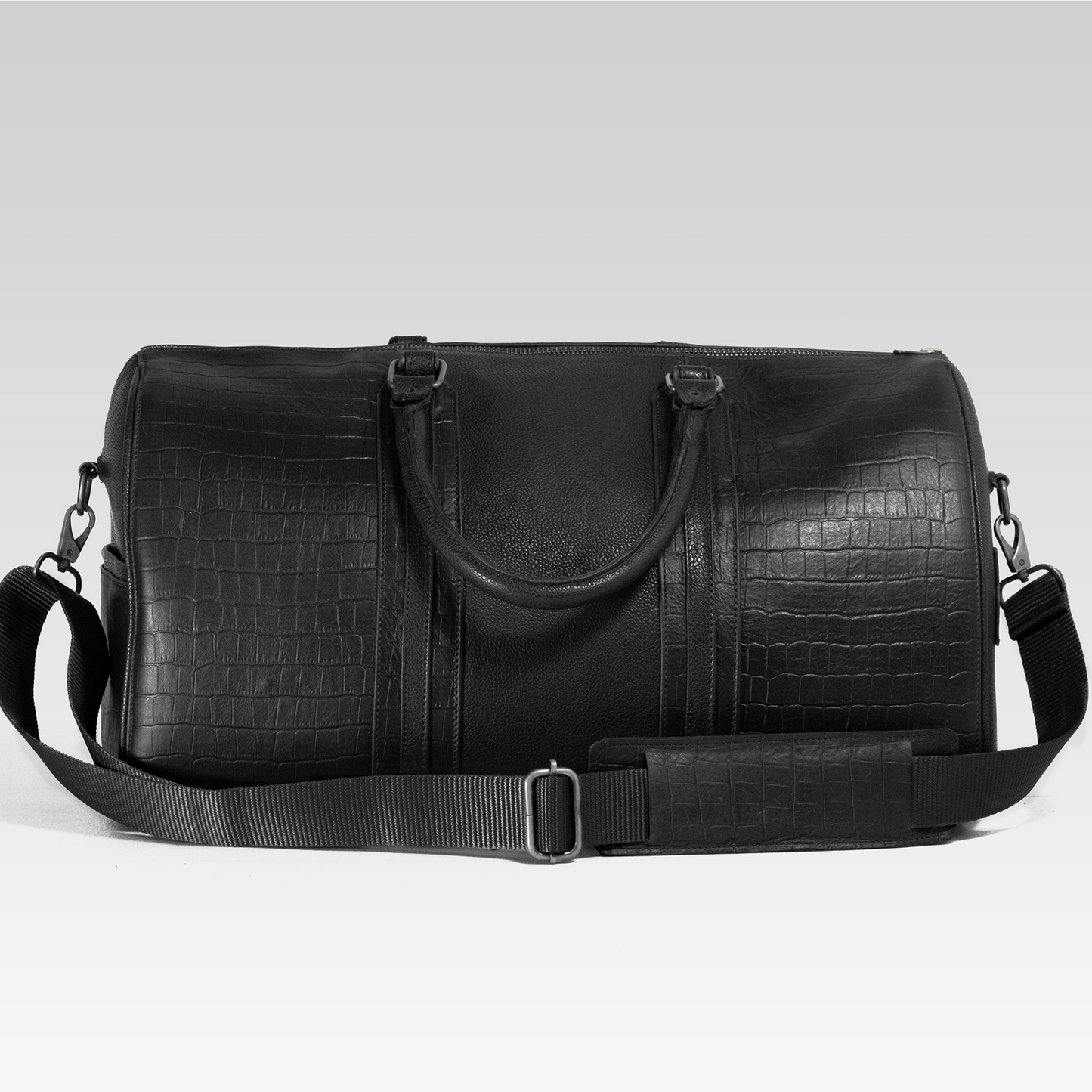 Travel Bag b002 negra/cocodrilo grab