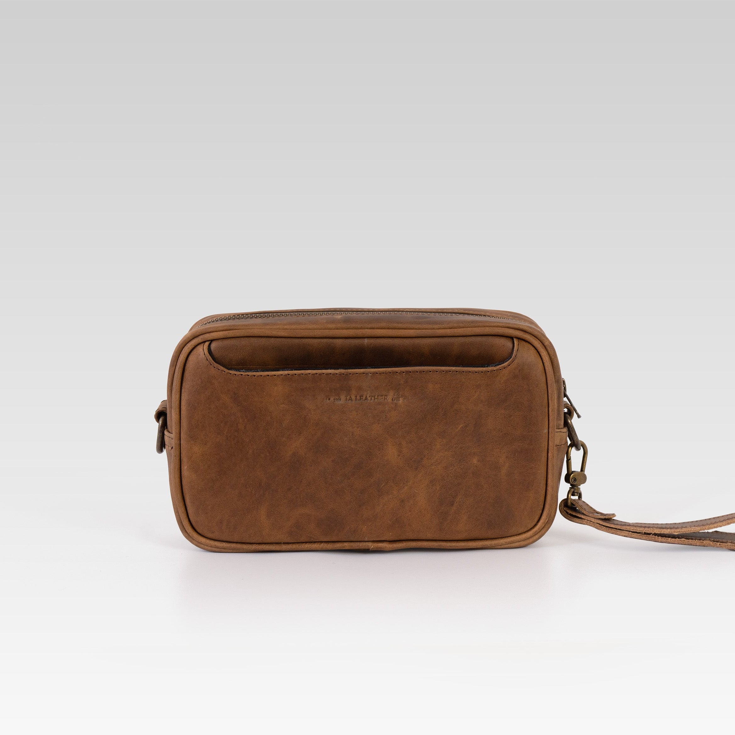 Neceser/bandolera Alberto cafe cuyo con ringle Naranja