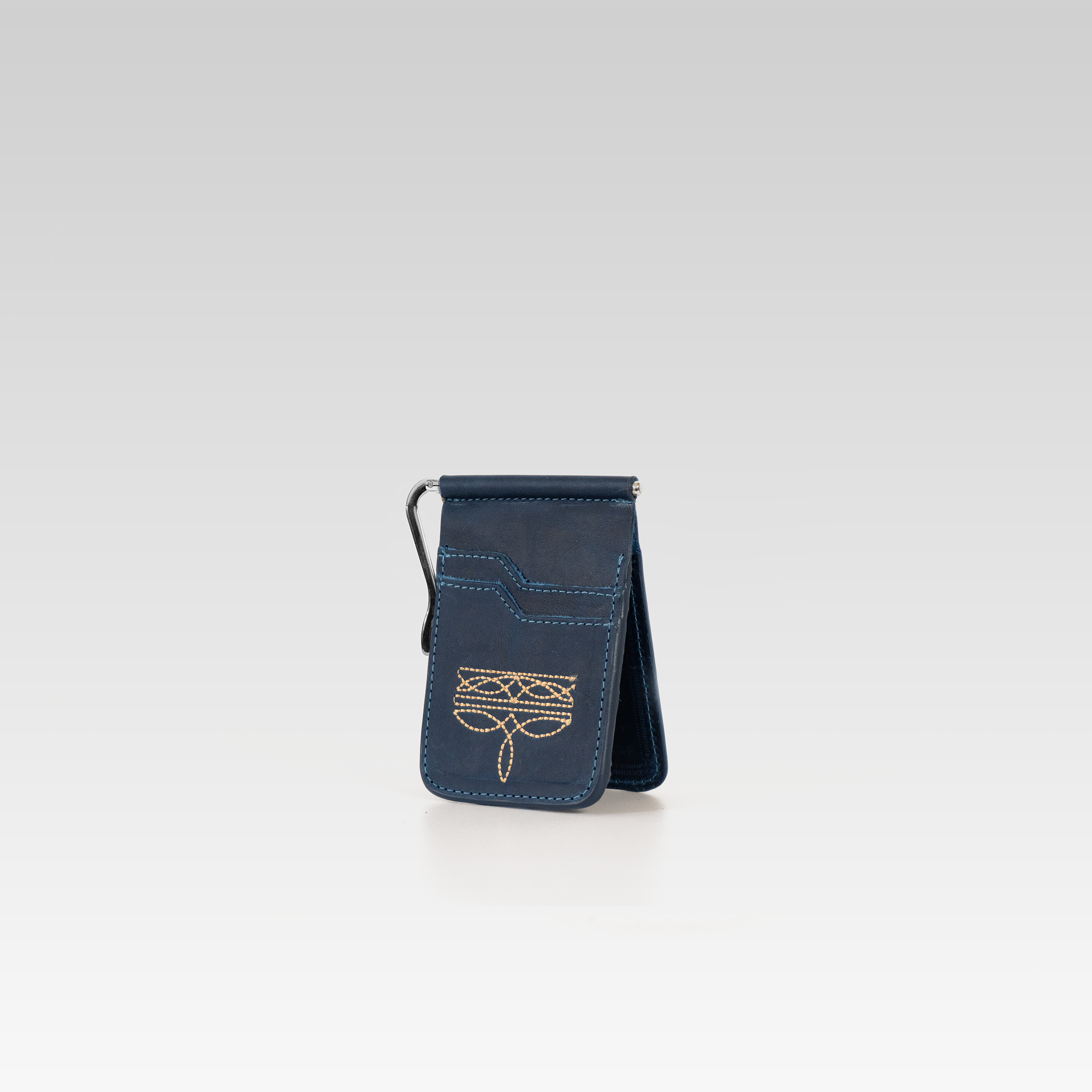 Billetera de clip Cesar Azul ringle beige