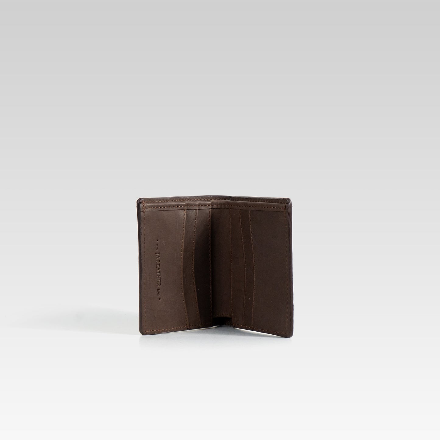 Bifold Piel cuello de toro Cafe Pull-up