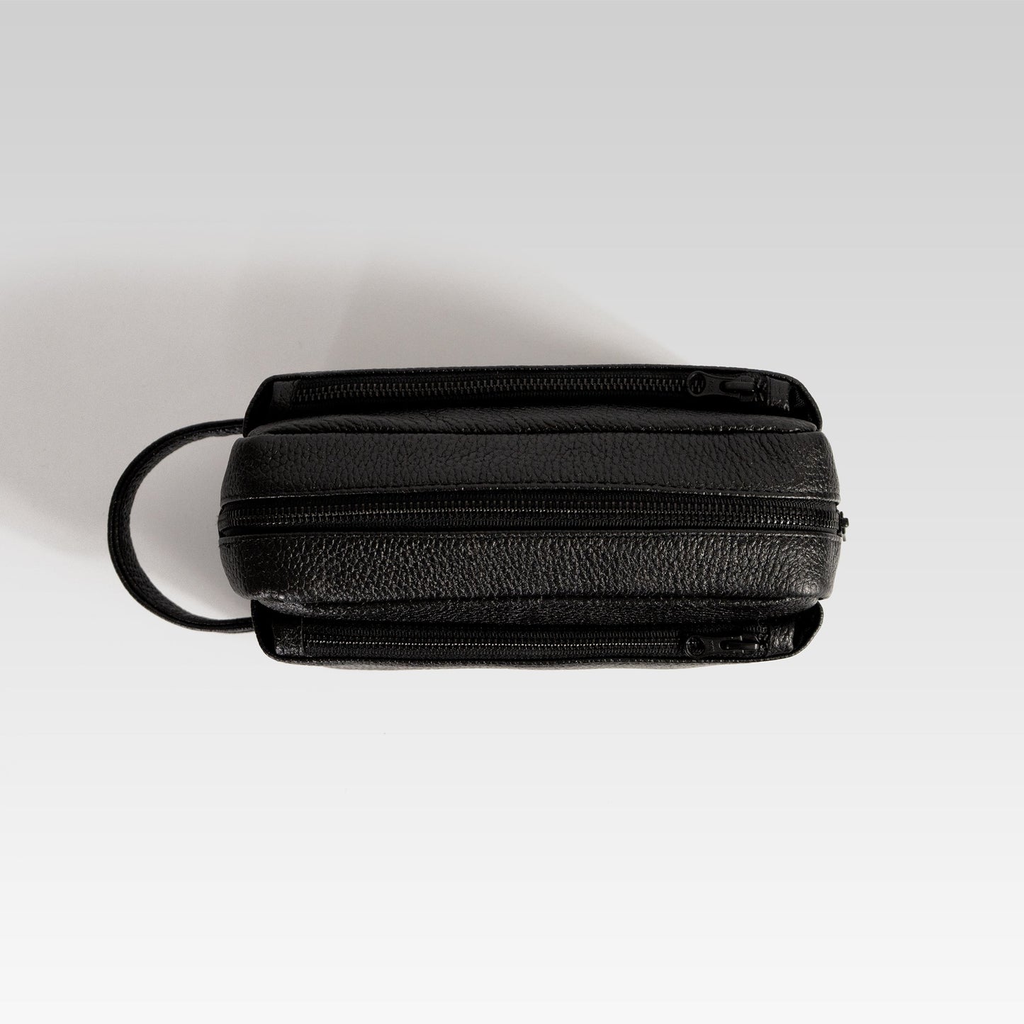 Neceser Diego en piel de res color negro