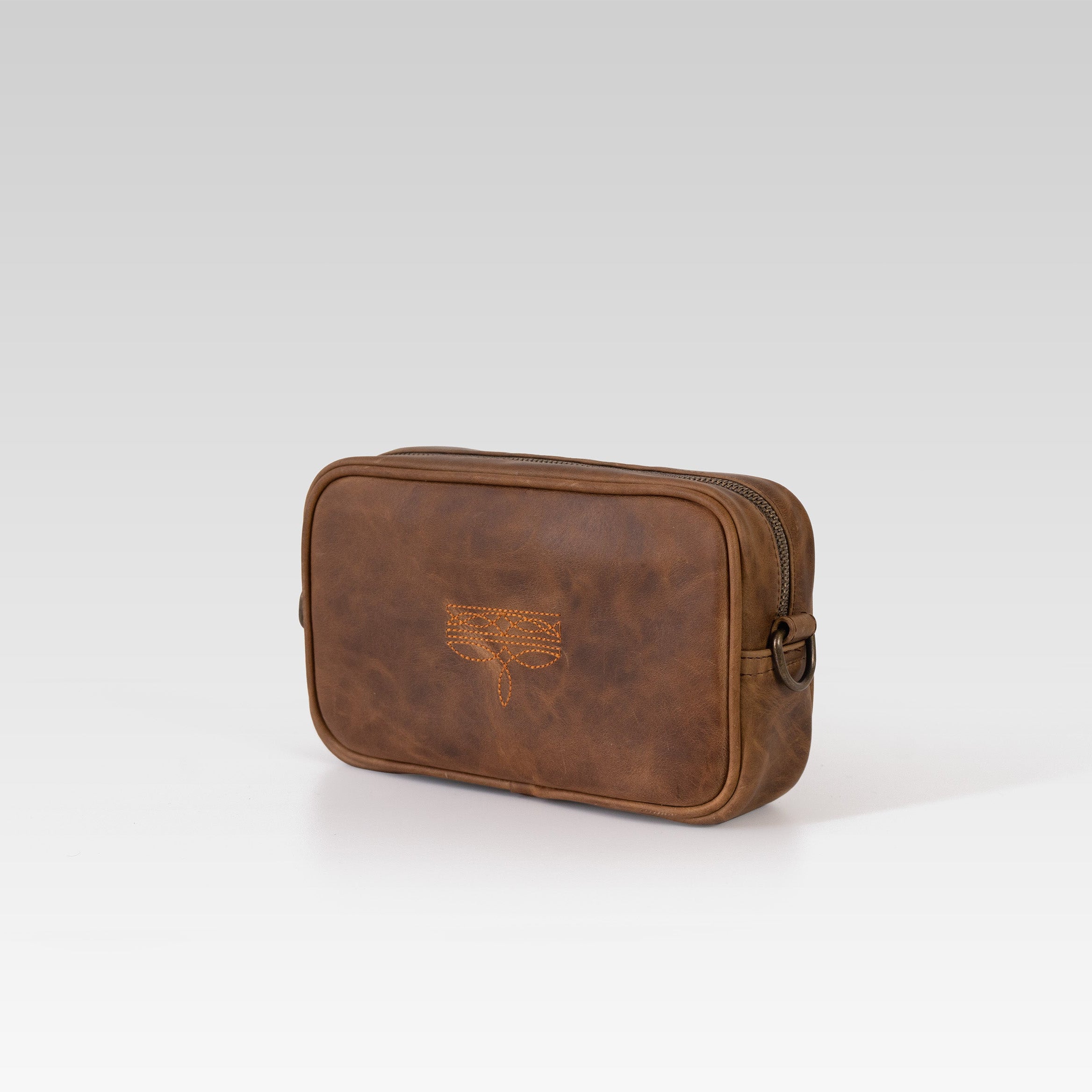 Neceser/bandolera Alberto cafe cuyo con ringle Naranja