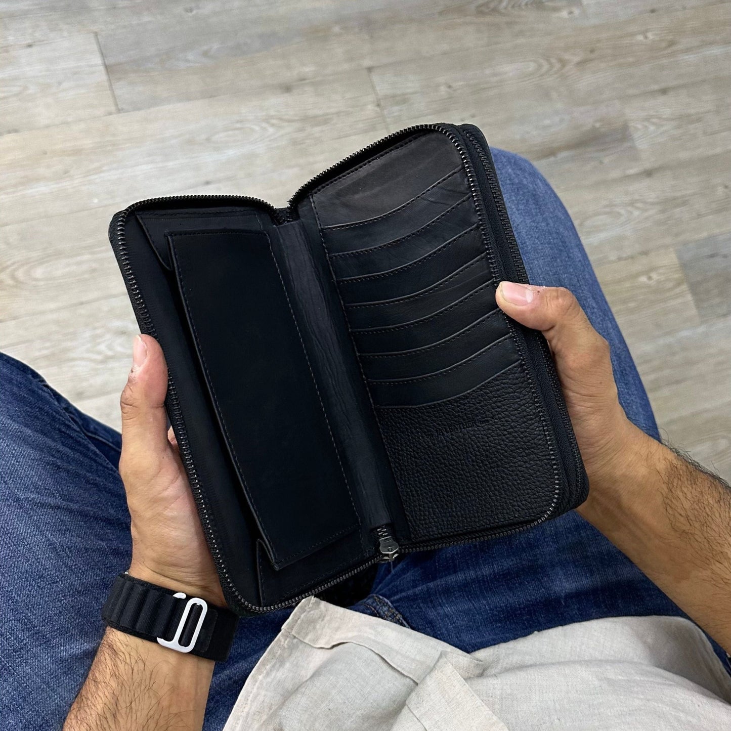 Cartera/Neceser Large Walker Negro flott