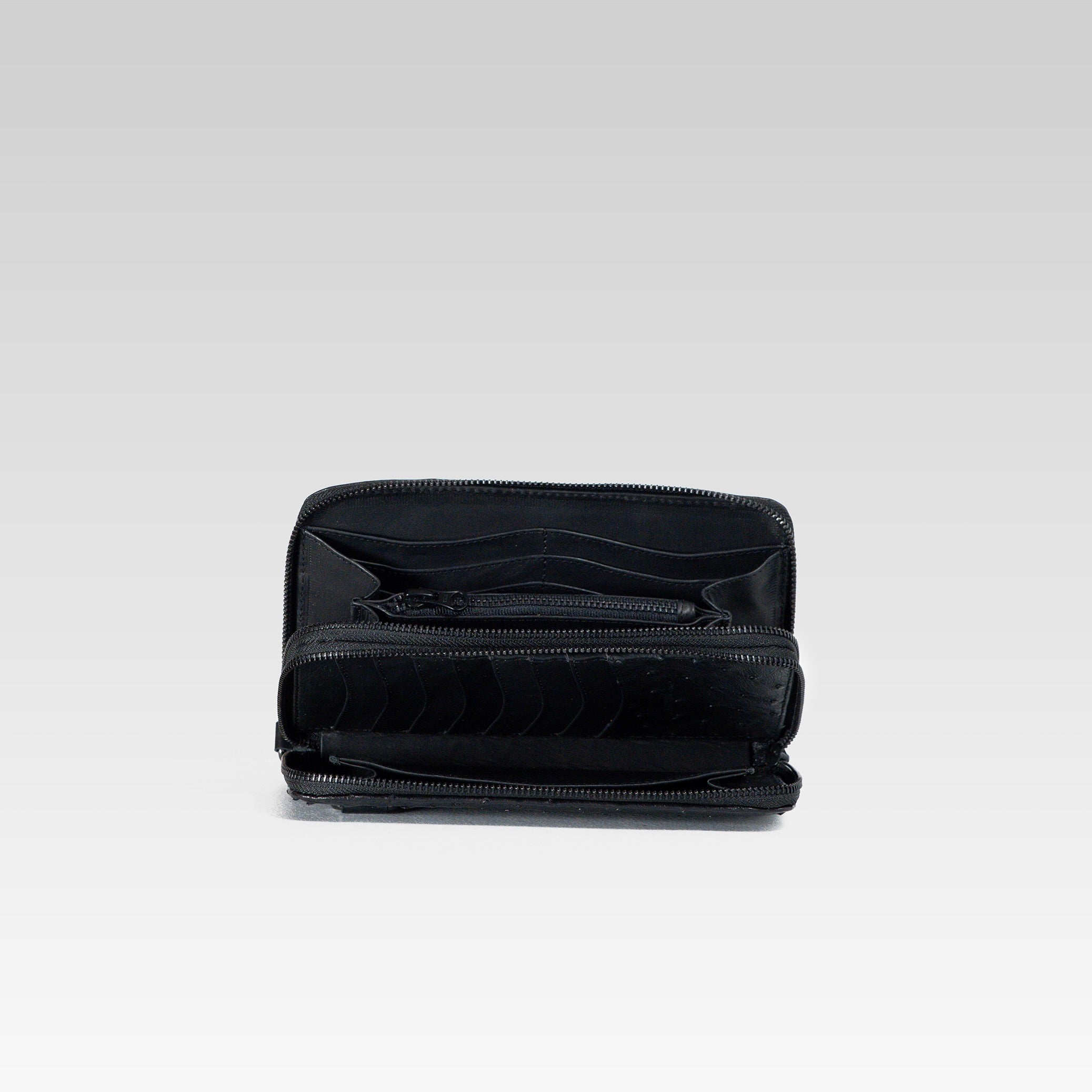 Cartera/Neceser Large Walker 2C avestruz genuina