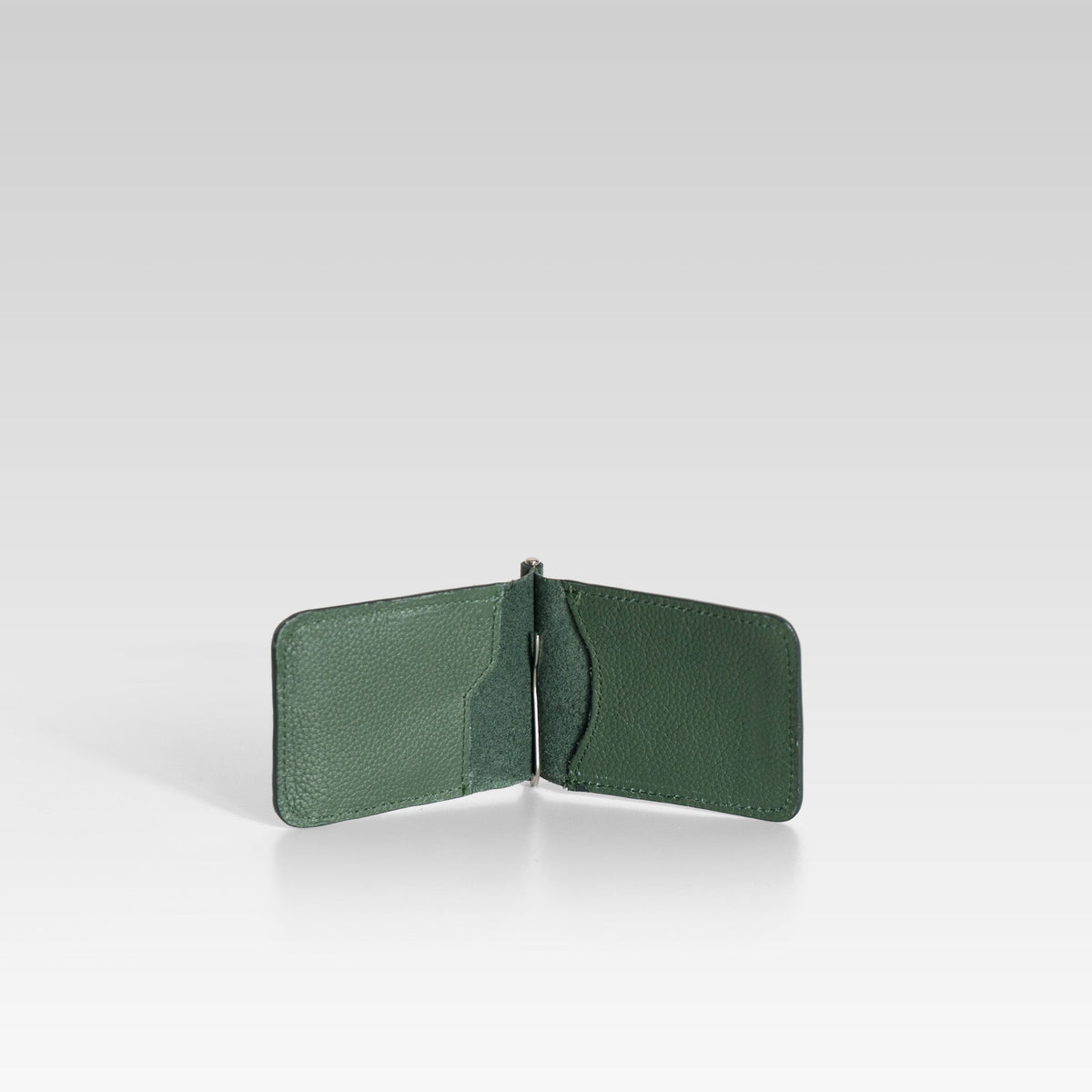 Billetera clip de piel para hombre cocodrilo verde