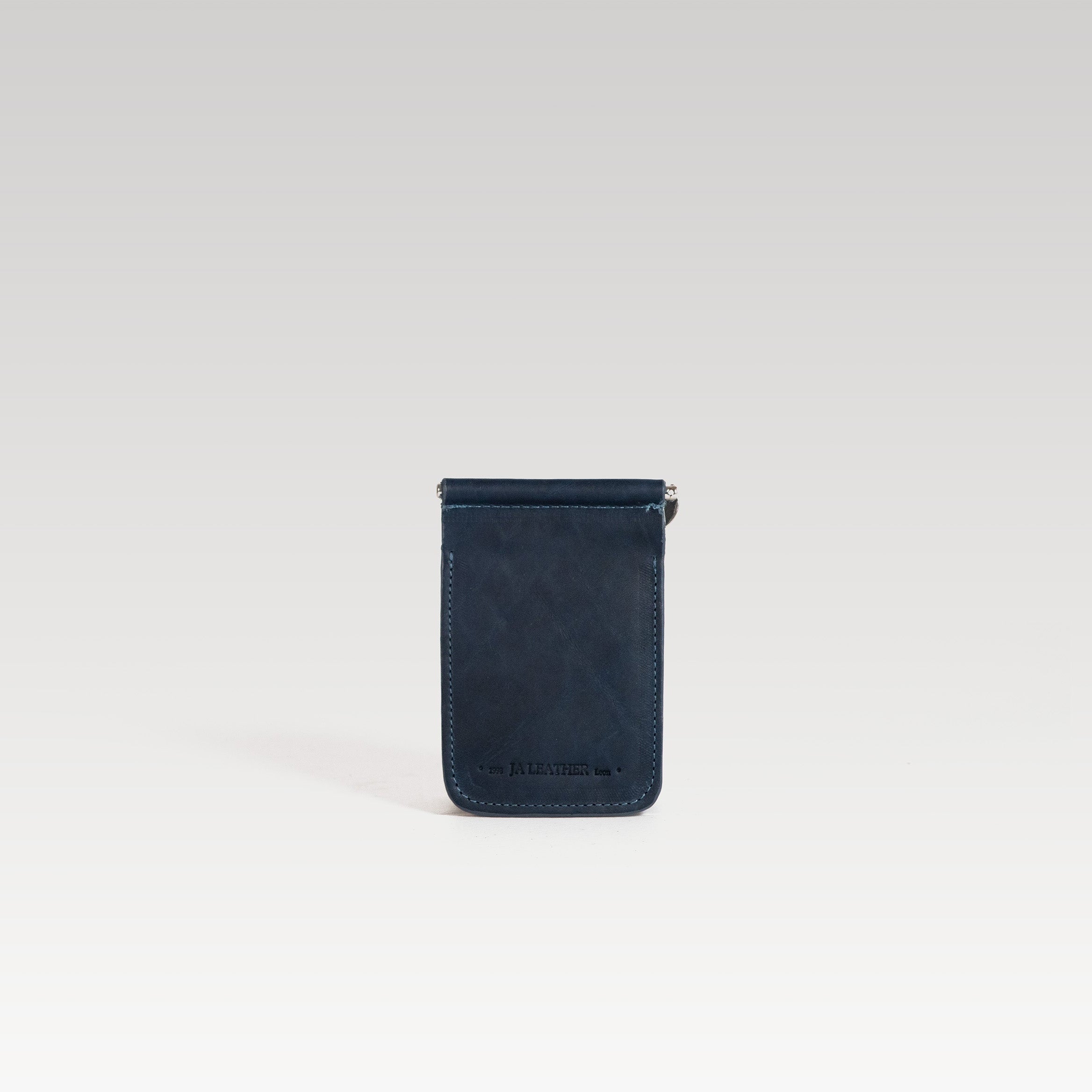 Billetera de Clip Cocodrilo Genuino blue.