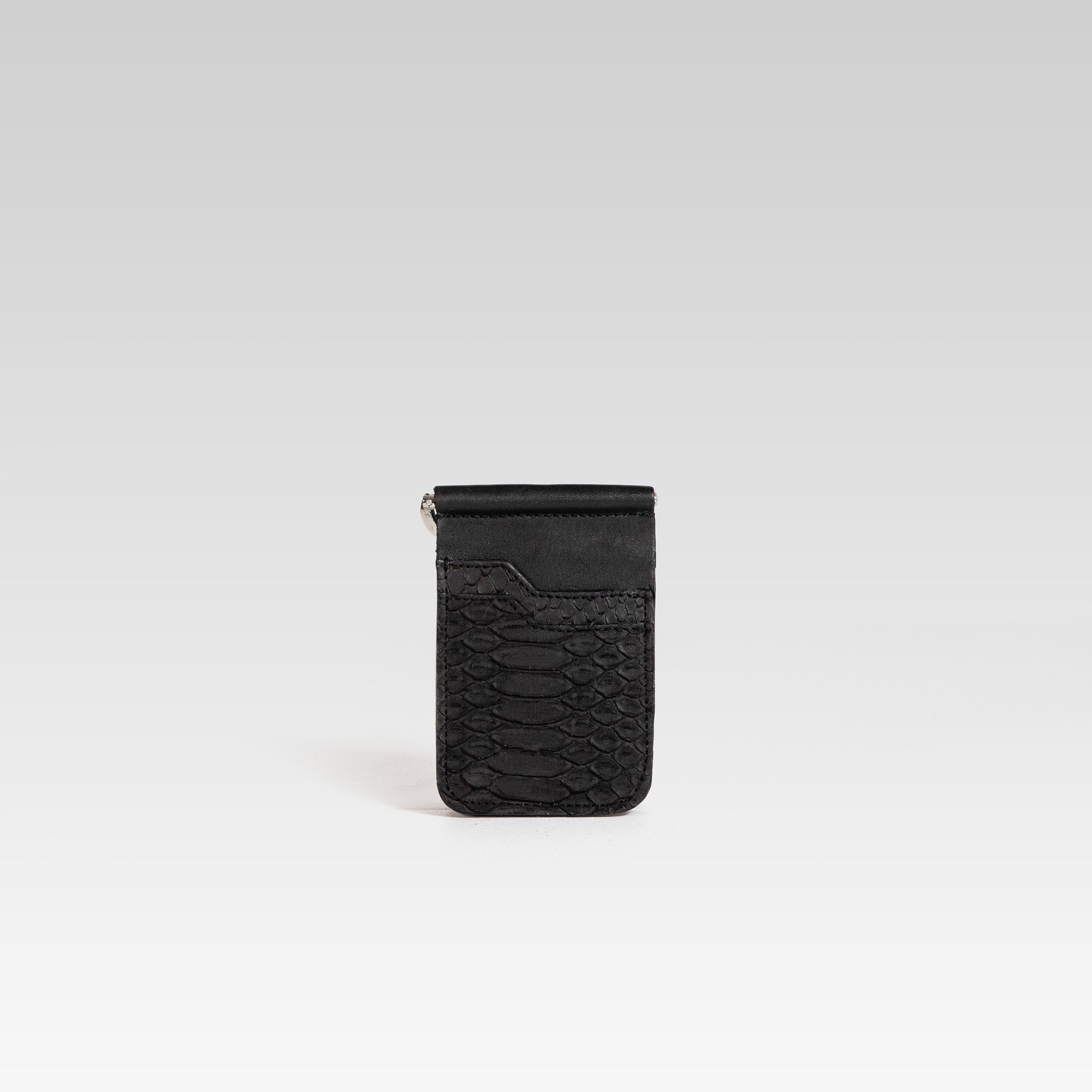 Billetera clip cesar serpiente pithon Genuino Black.