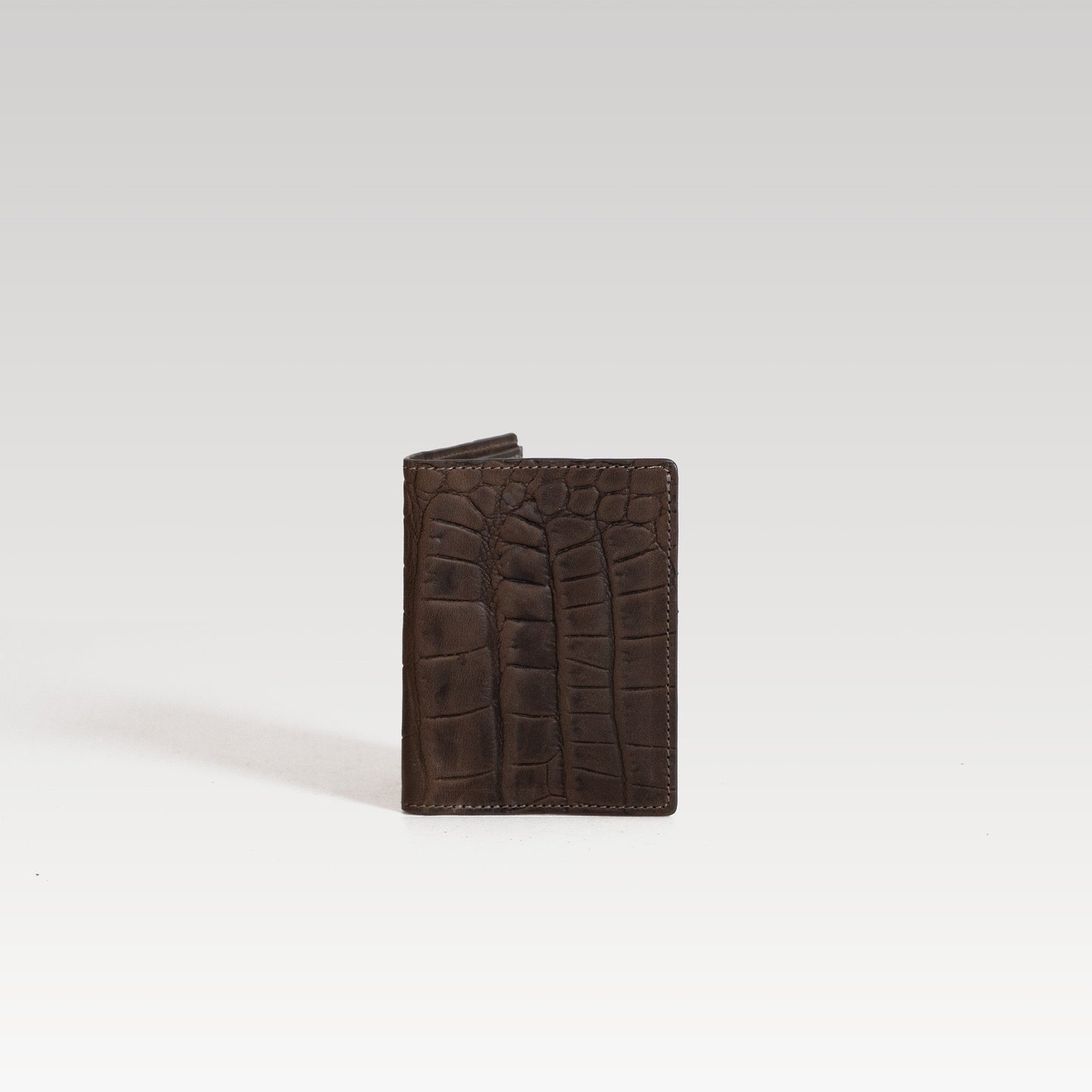 Bifold grabado de cocodrilo gris