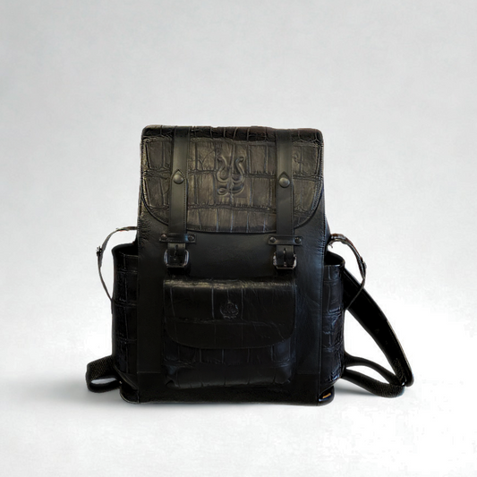 Backpack black Cocodrilo Genuino