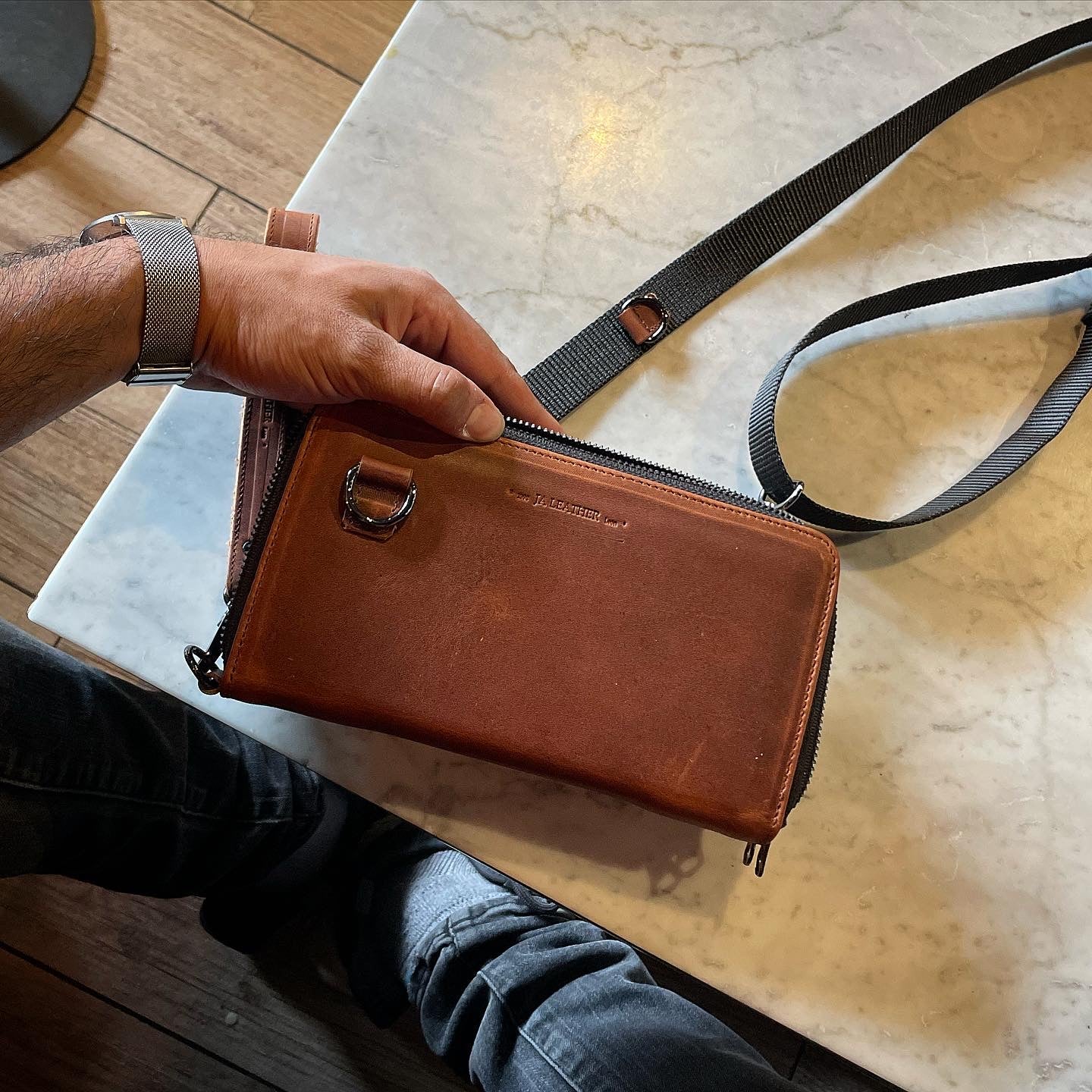 Cartera/Neceser Large Walker cafe Umber