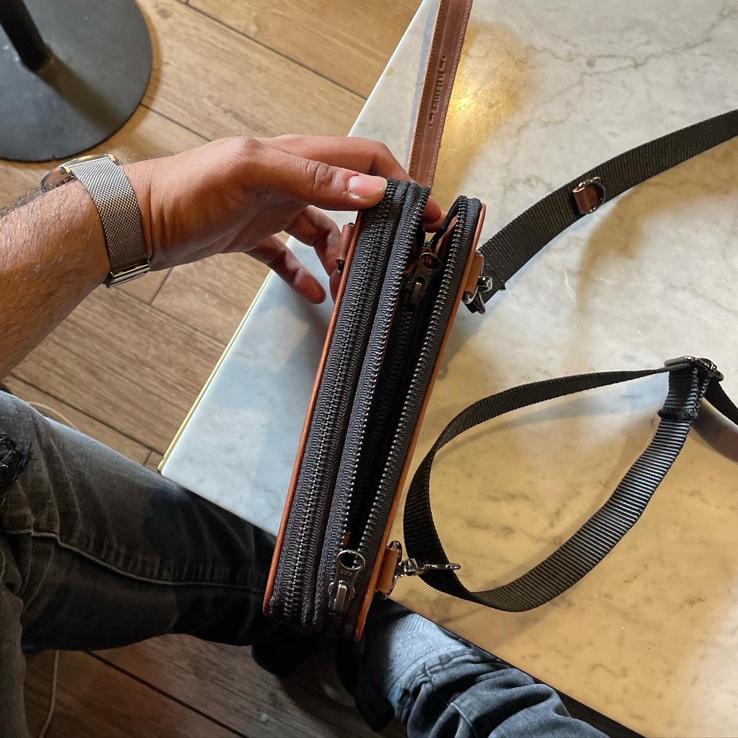 Cartera/Neceser Large Walker cafe Umber