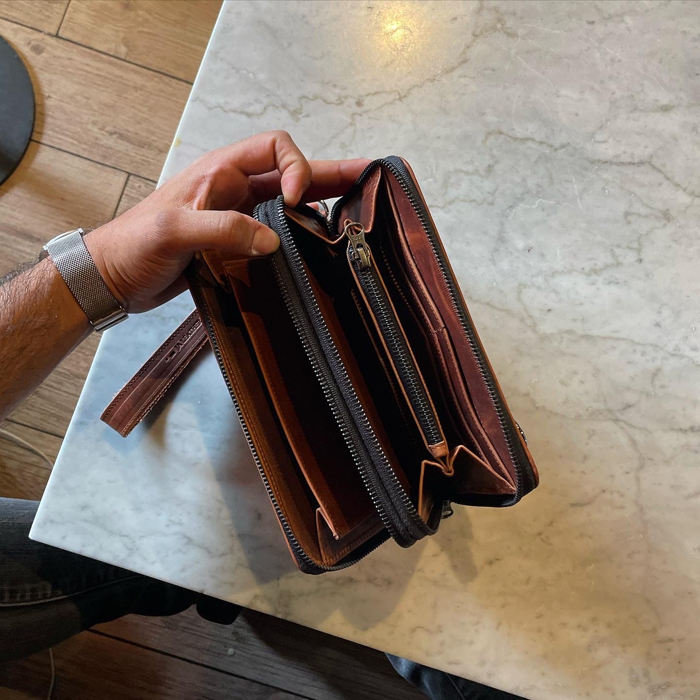 Cartera/Neceser Large Walker cafe Umber