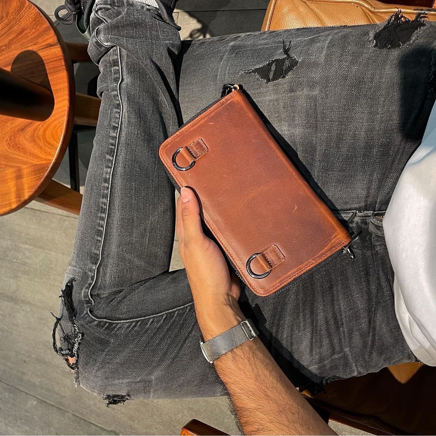 Cartera/Neceser Large Walker cafe Umber