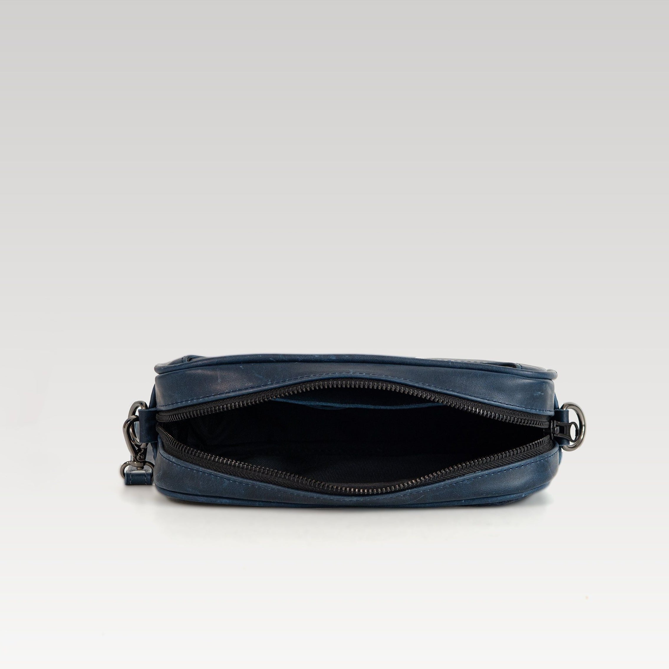 Neceser/Bandolera Alberto Cocodrilo Genuino Azul