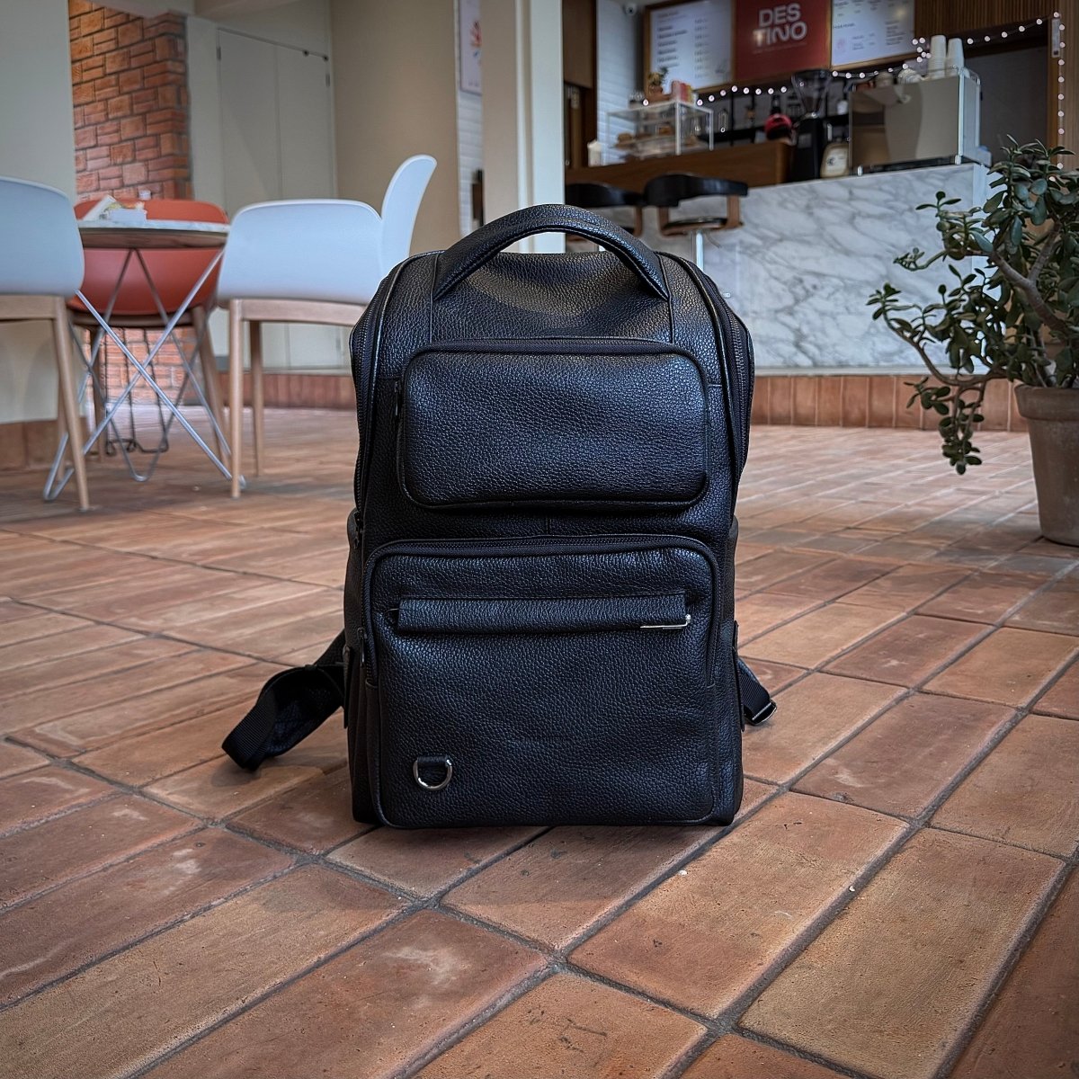Backpack Fernando negra - JA LEATHER