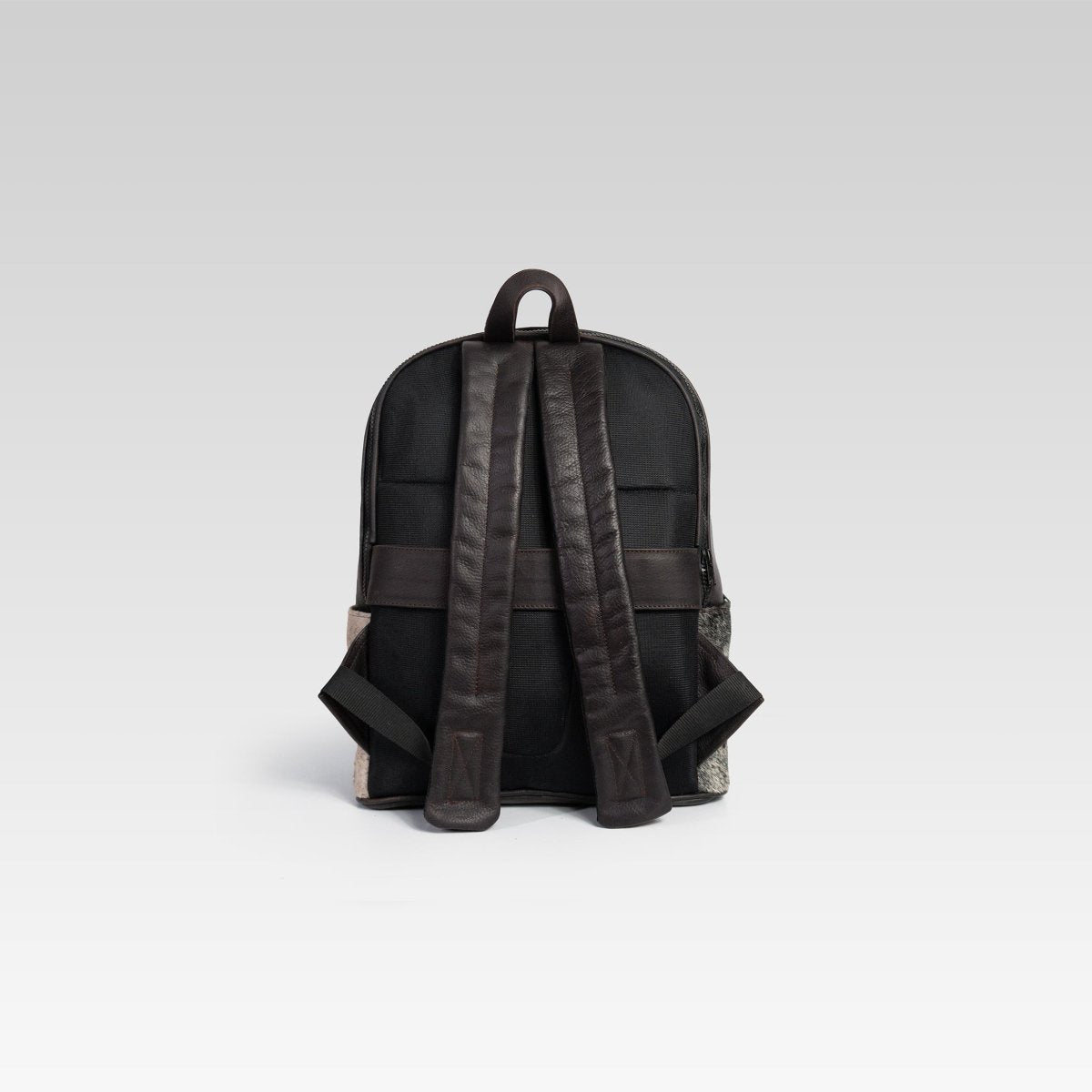 Backpack Leonel chocolate y cuero pelo - JA LEATHER