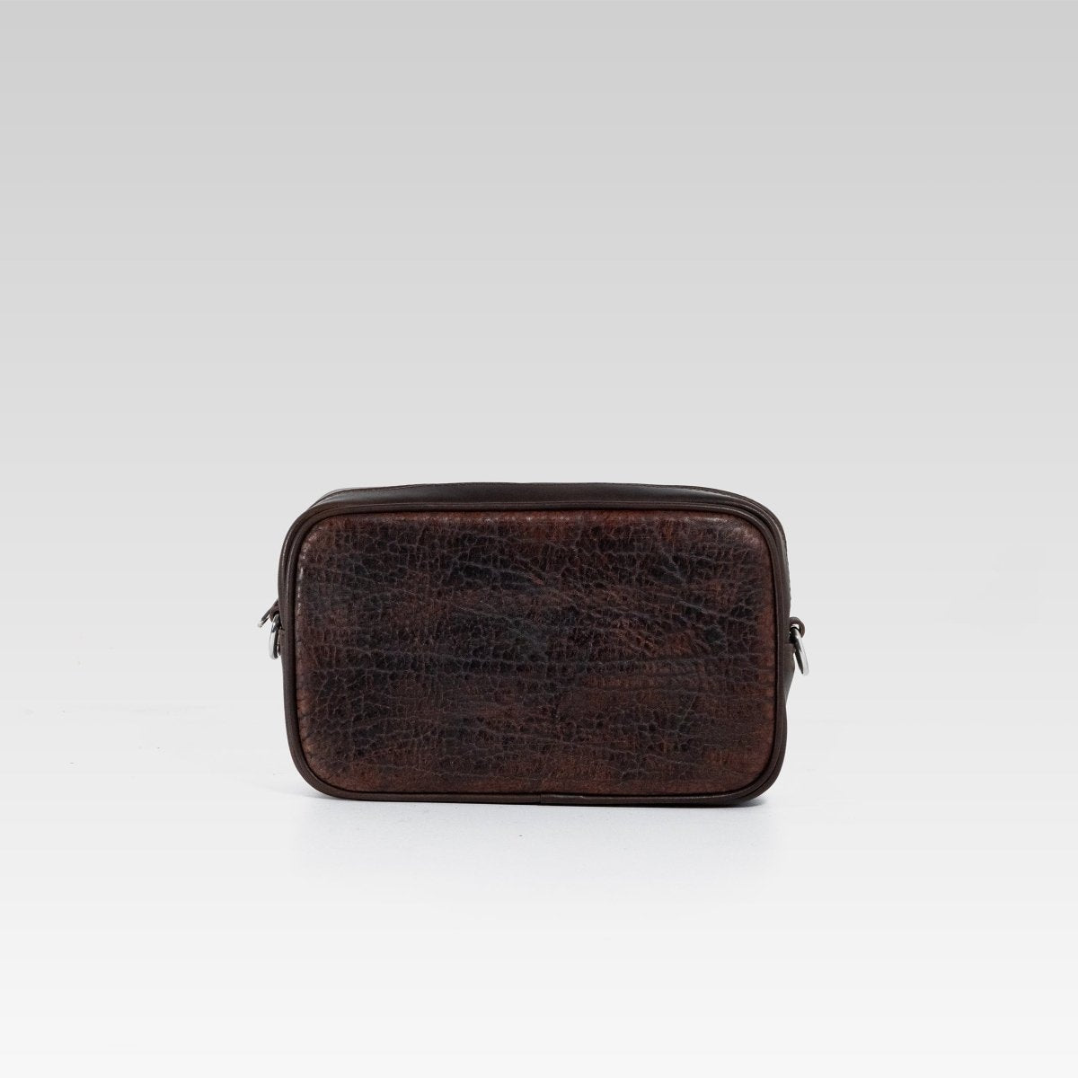 Bandolera de piel para hombre Alberto cuello de toro cafe - JA LEATHER