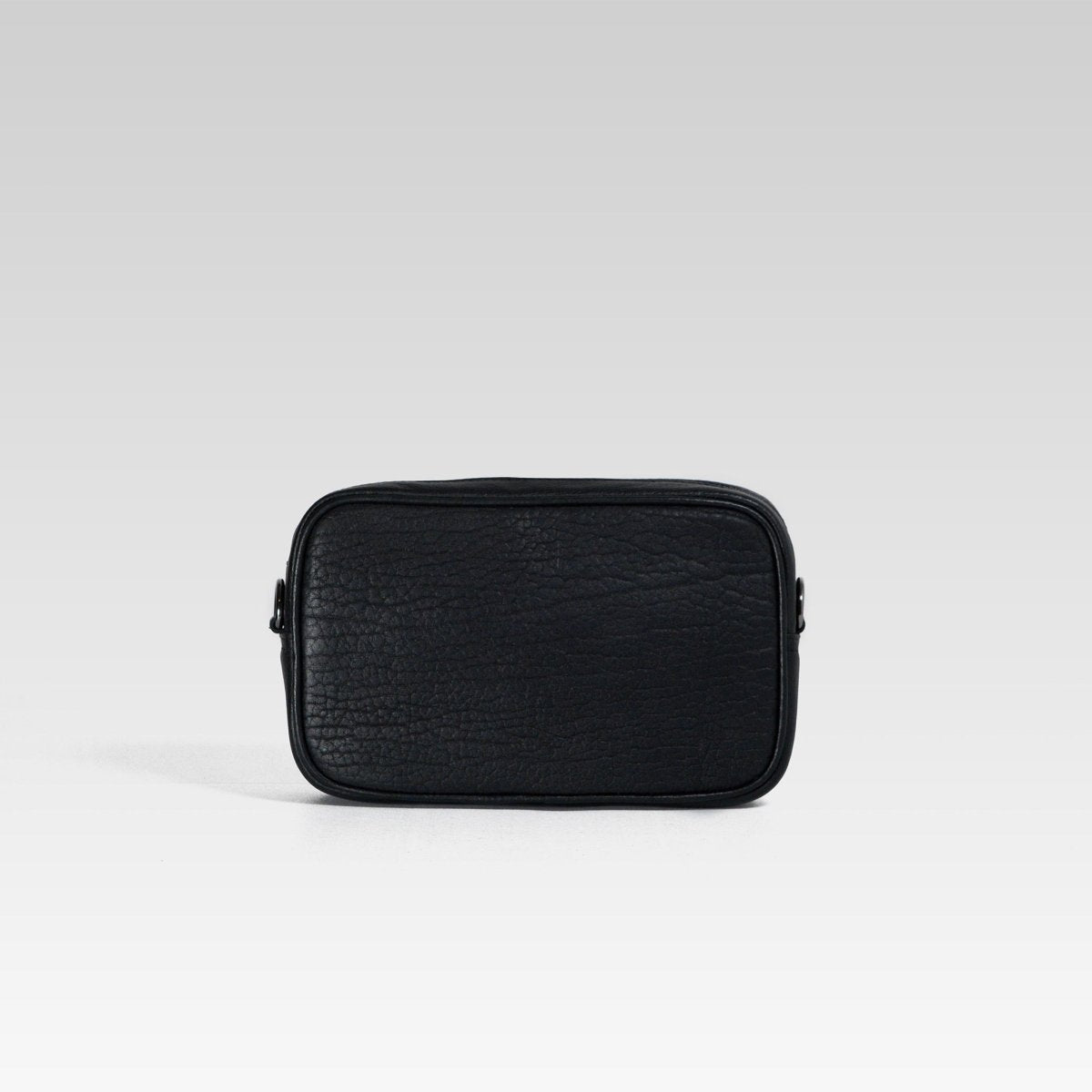 Bandolera de piel para hombre Alberto cuello de toro negro - JA LEATHER