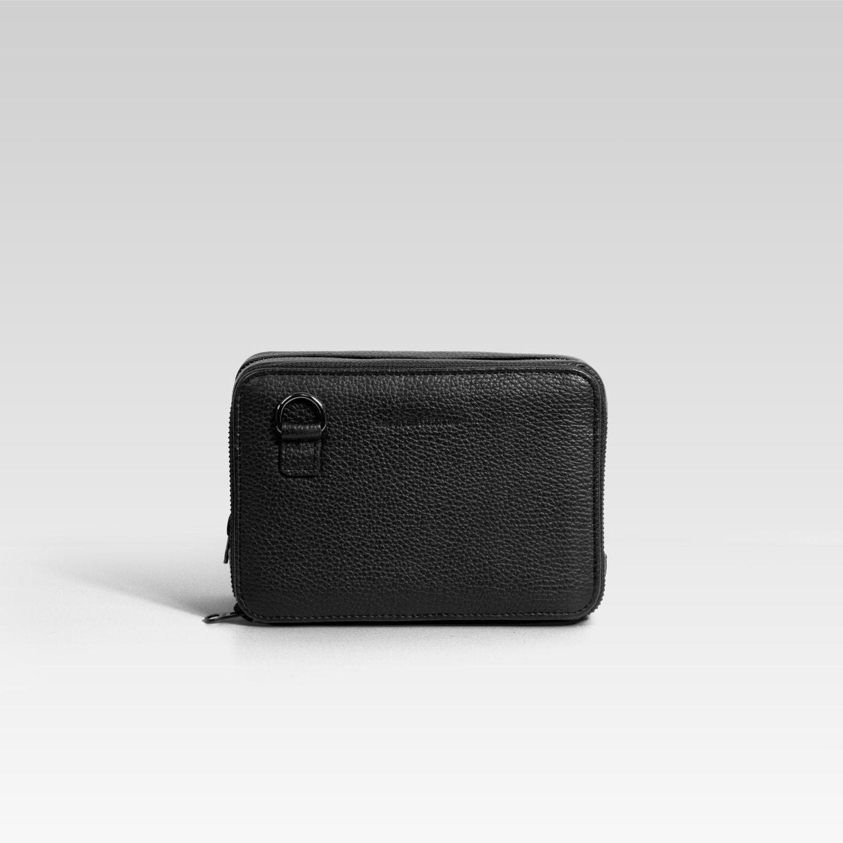 Bandolera de piel para hombre Cesar negro - JA LEATHER