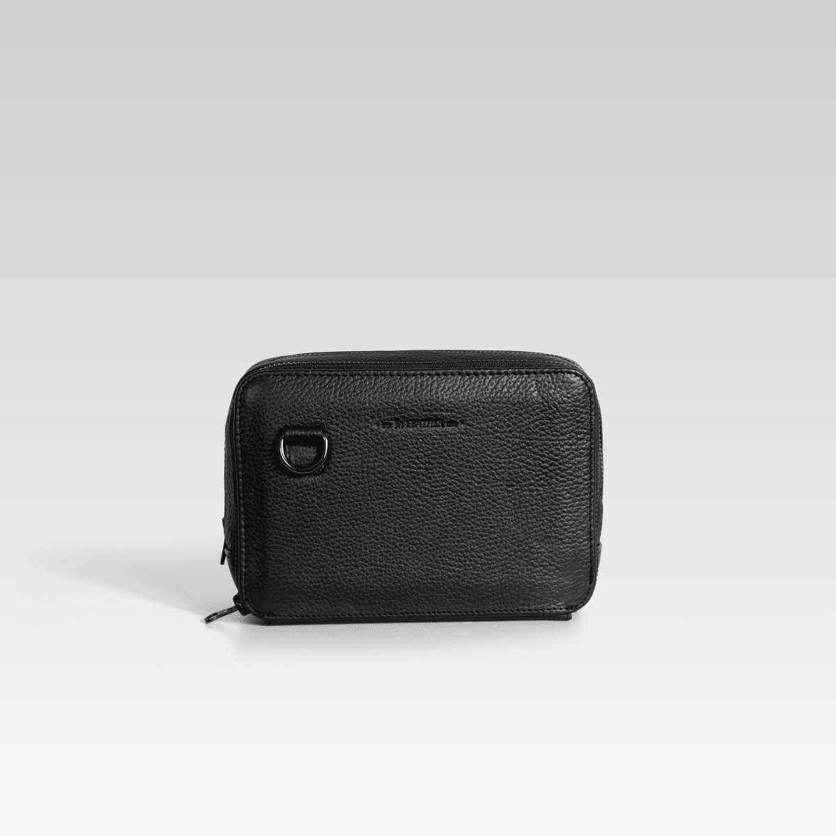 Bandolera de piel para hombre Cesar negro - JA LEATHER