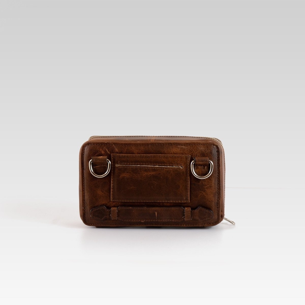 Bandolera de piel para hombre Santiago cafe - JA LEATHER