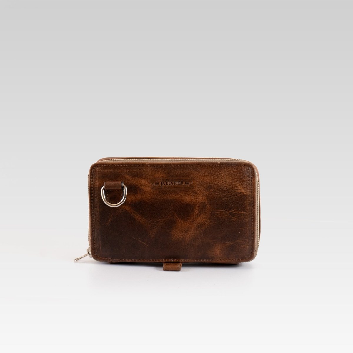 Bandolera de piel para hombre Santiago cafe - JA LEATHER