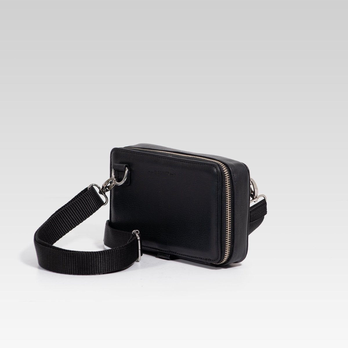 Bandolera de piel para hombre Santiago negro - JA LEATHER
