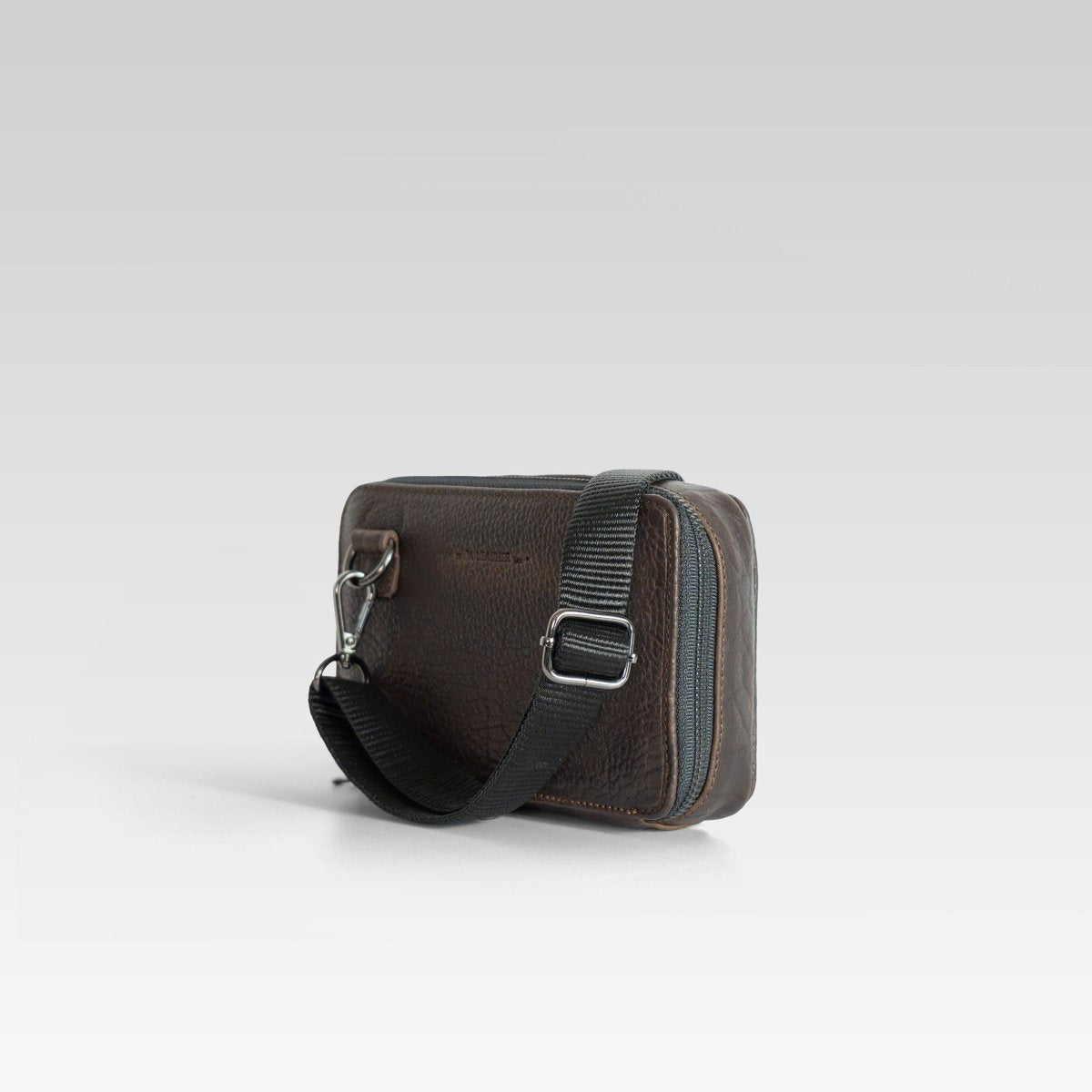 Bandolera Santiago 2 Bisonte Chocolate - JA LEATHER
